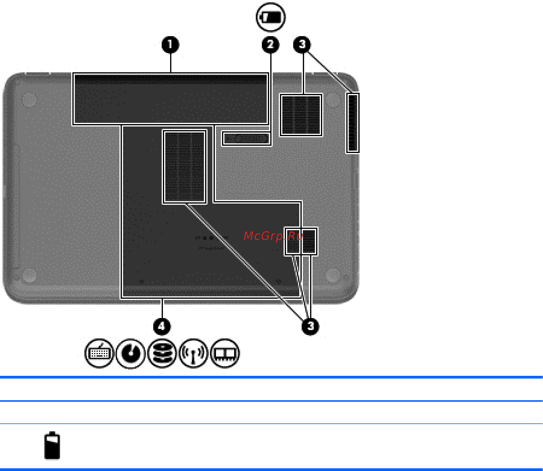 HP pavilion g7-2371er, e6h10ea [23/95] Вид снизу