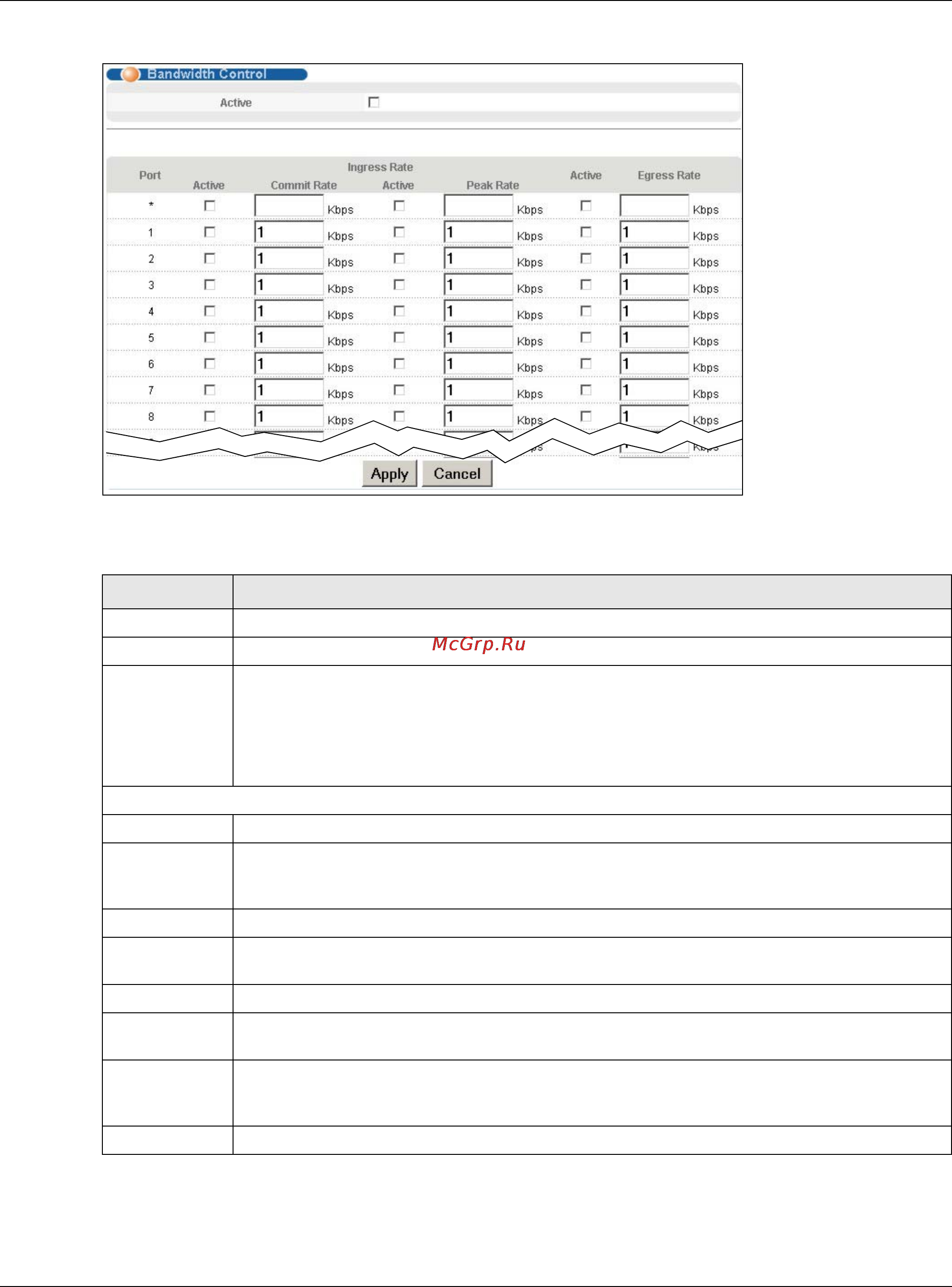 Zyxel XS3700-24 [127/440] Chapter 12 bandwidth control