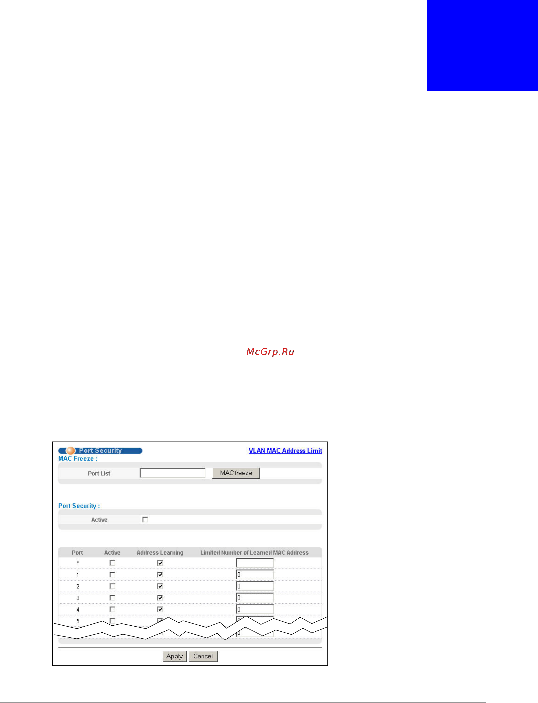 Zyxel XS3700-24 [156/440] About port security