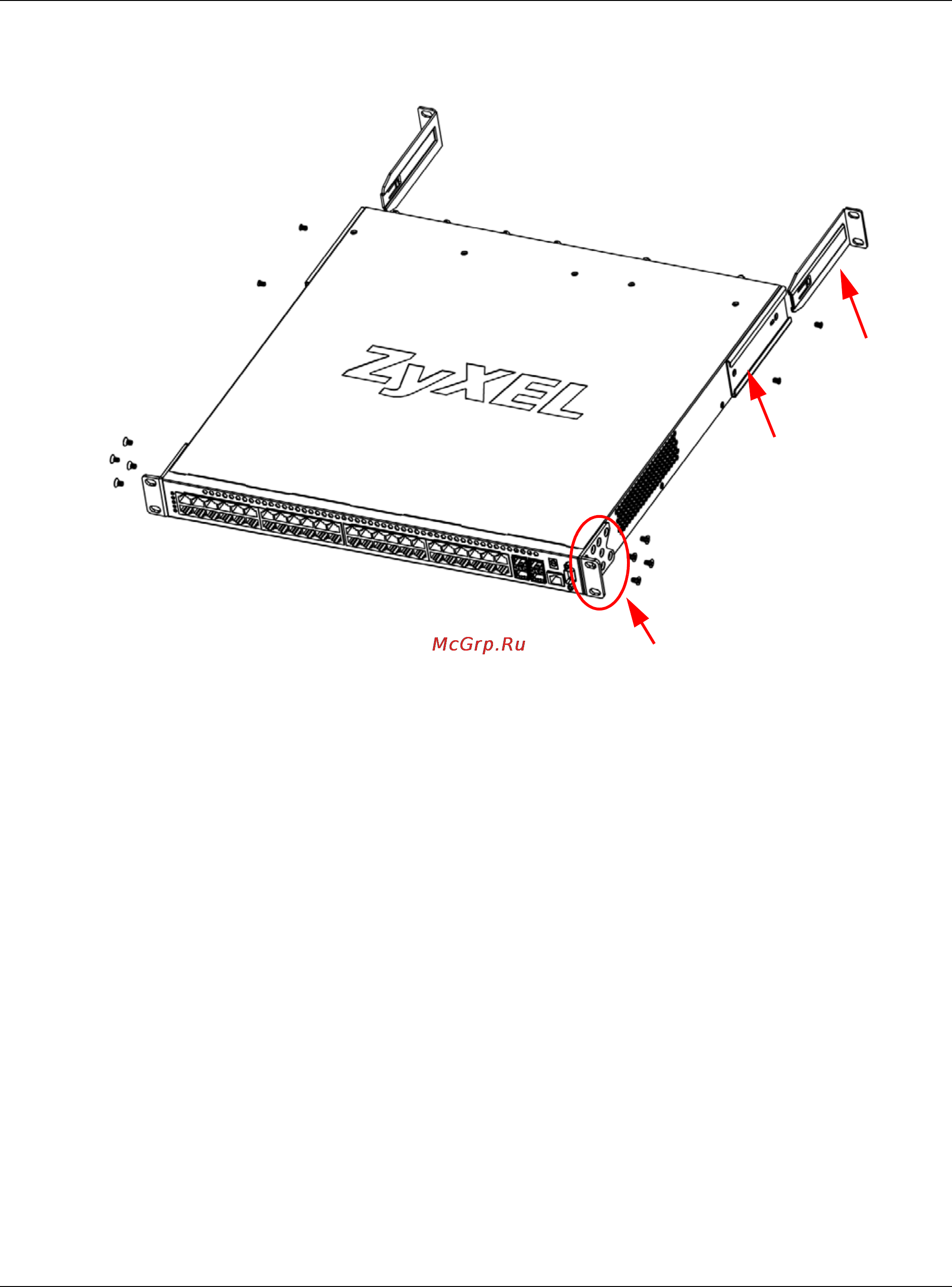 Zyxel XS3700-24 [26/440] Mounting the switch on a rack