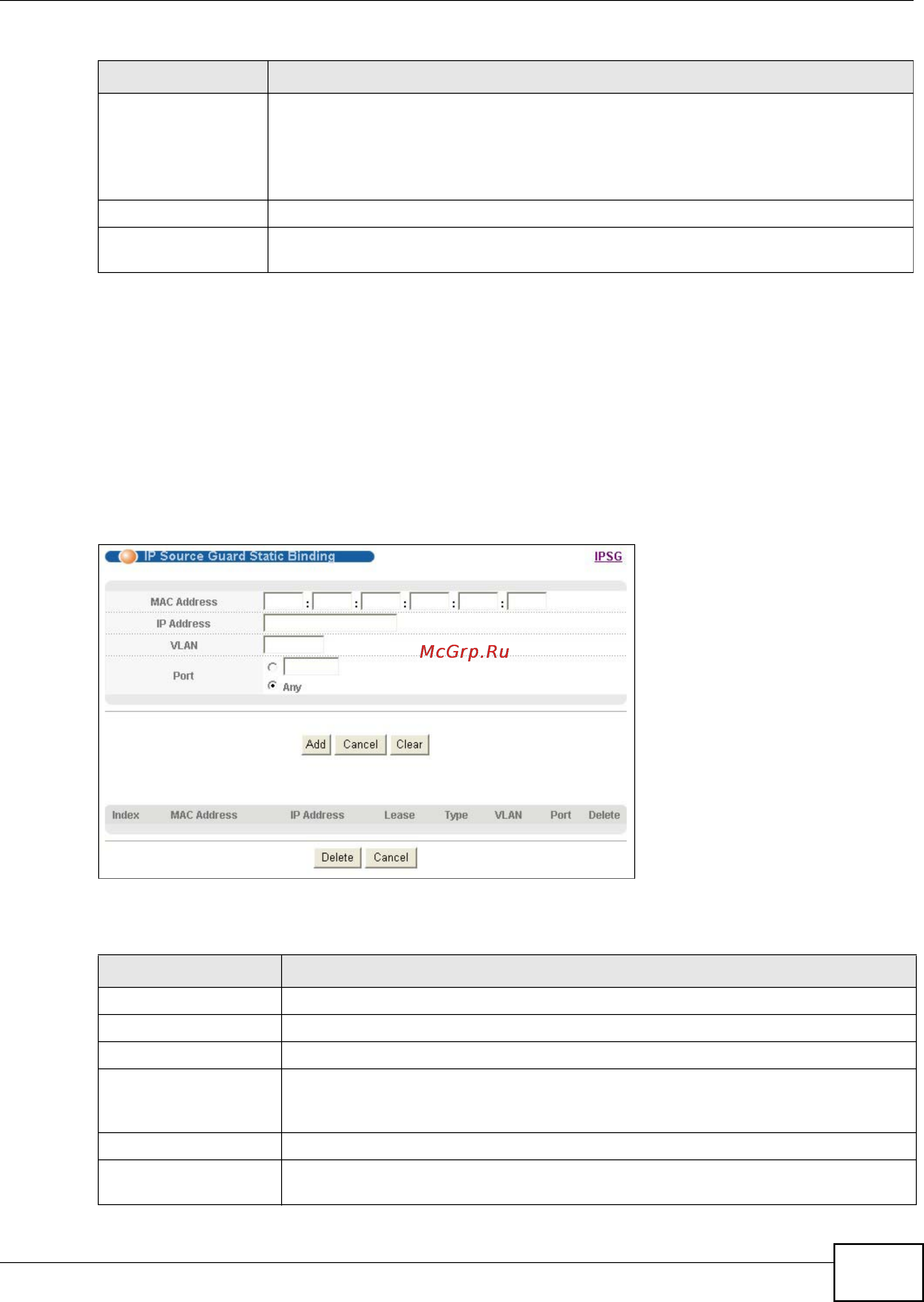 Zyxel XS3900-48F [205/332] Static binding