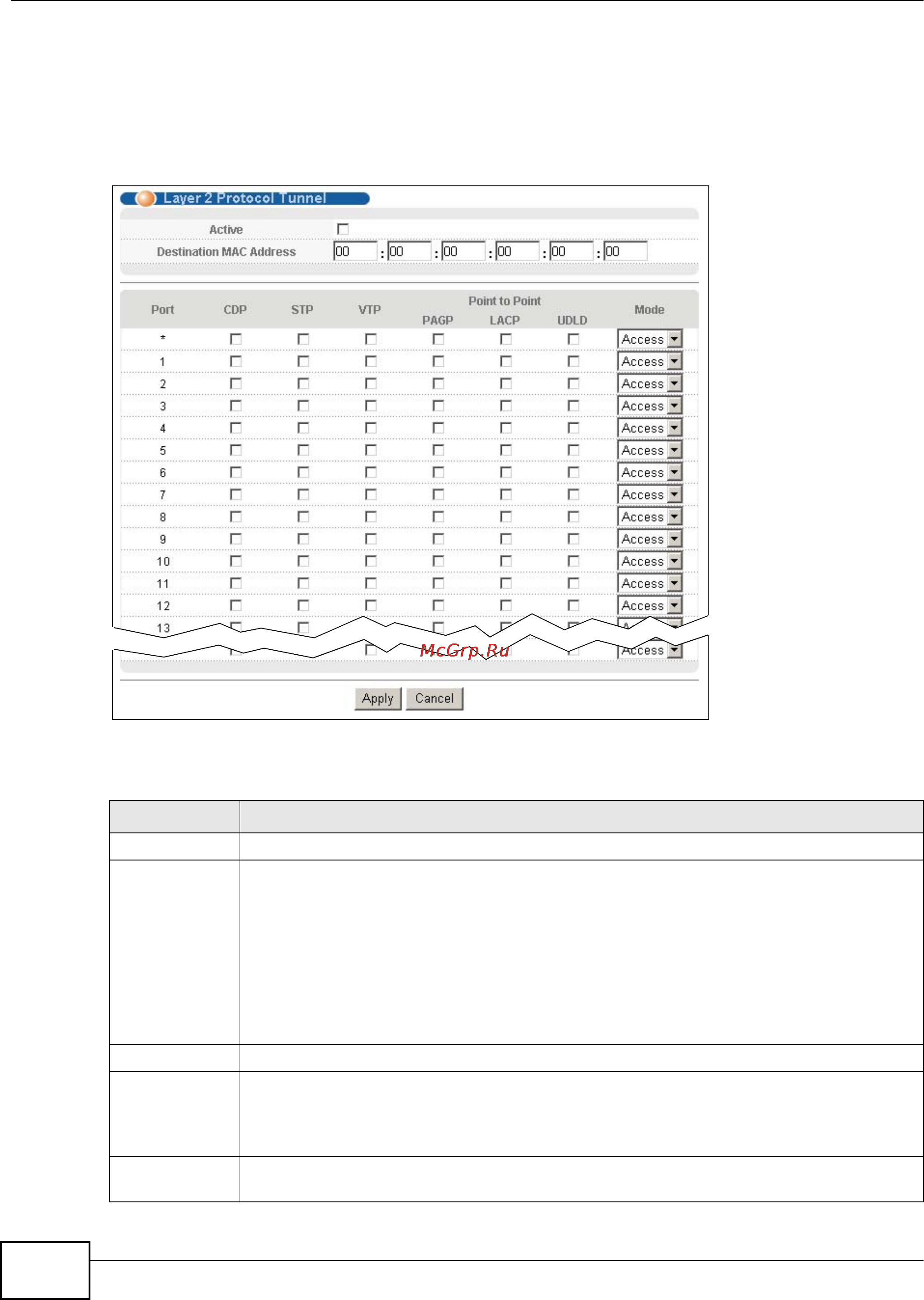 Zyxel XS3900-48F [230/332] Configuring layer 2 protocol tunneling