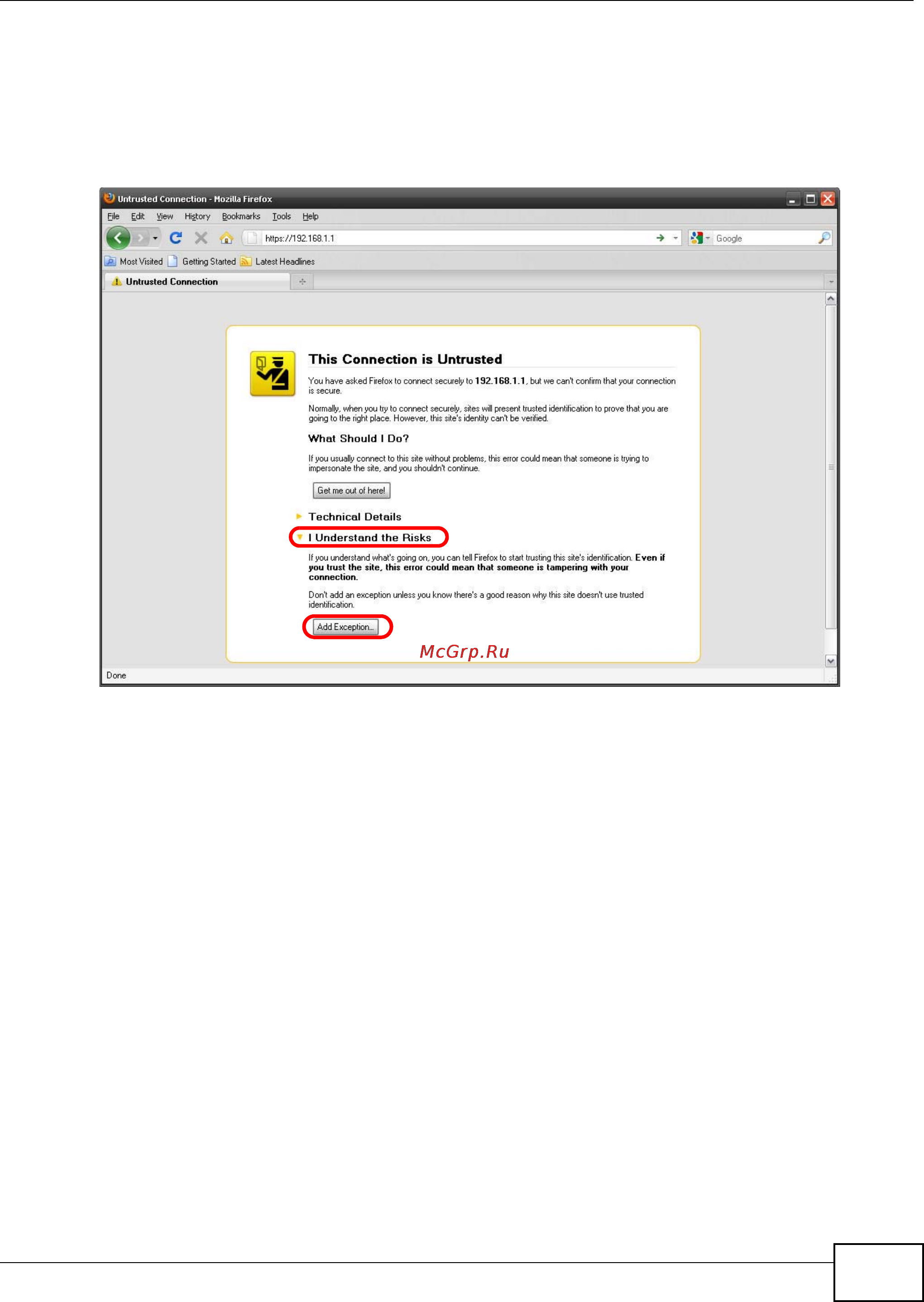 Zyxel XS3900-48F [291/332] Mozilla firefox warning messages