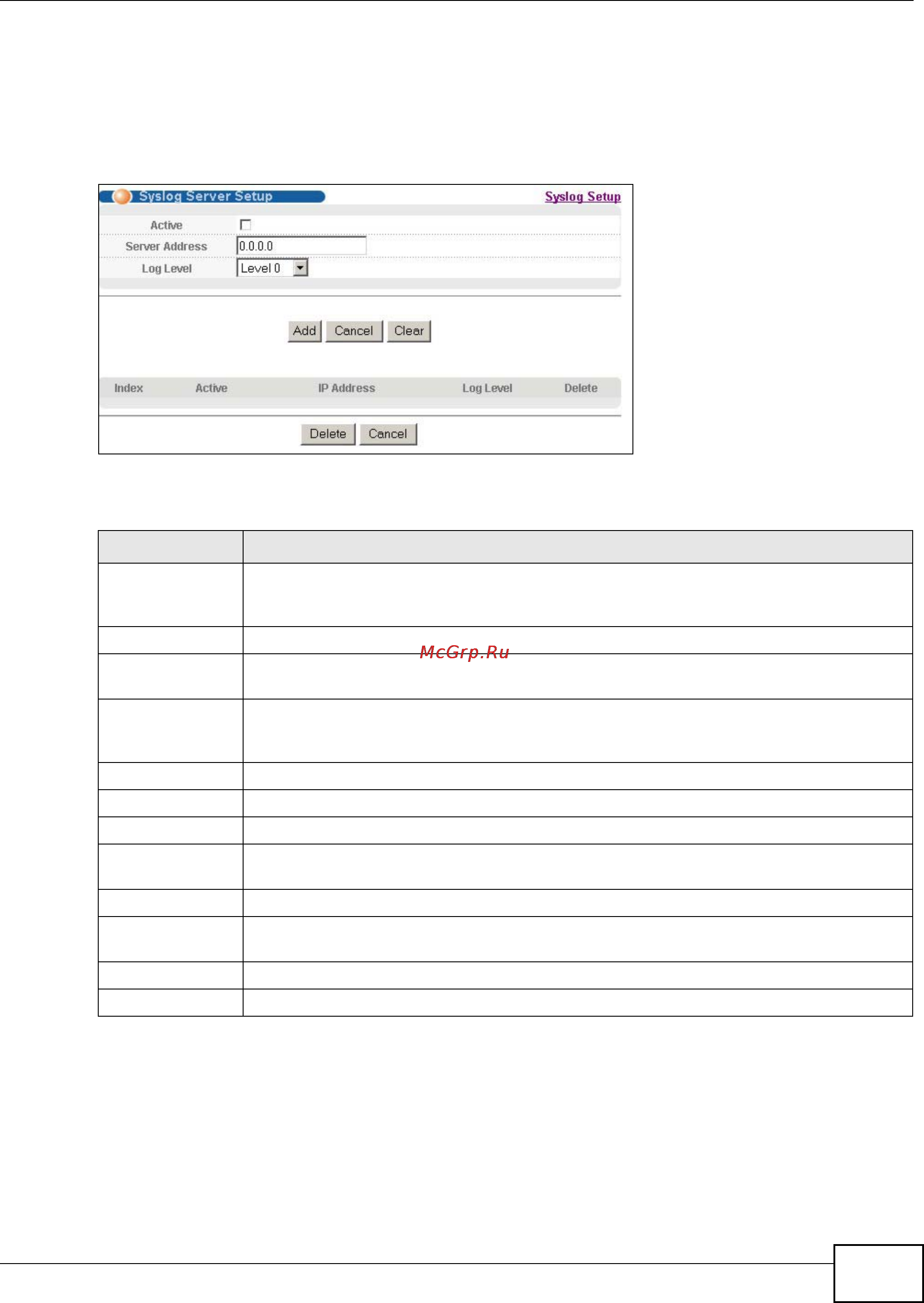 Zyxel XS3900-48F [299/332] Syslog server setup