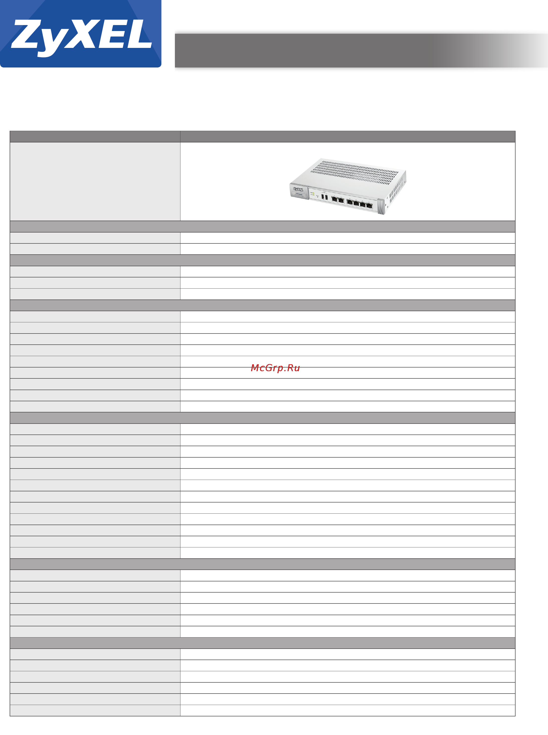 Zyxel NXC2500 [4/6] Specifications