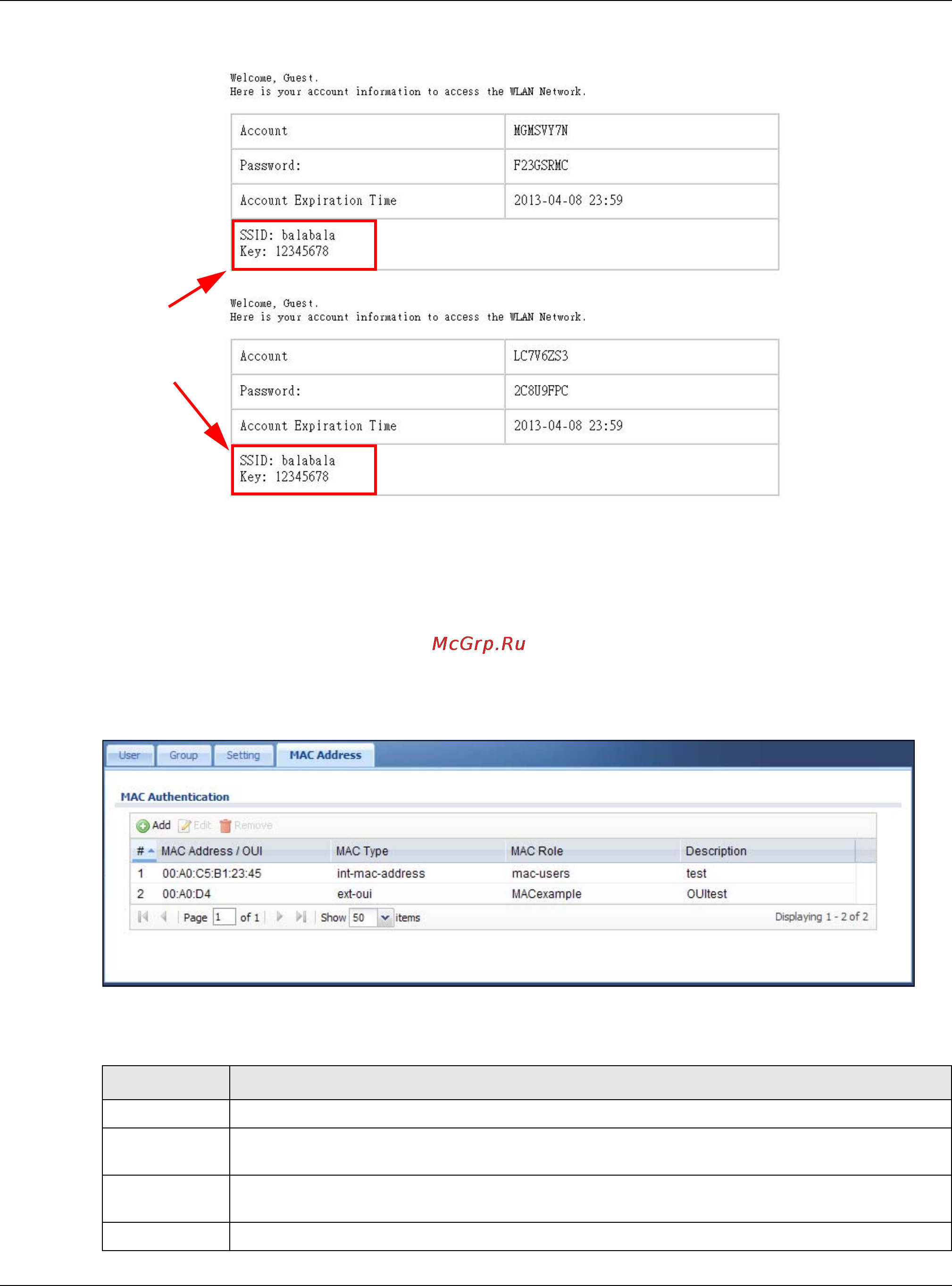 Zyxel NXC5500 [210/469] Mac address