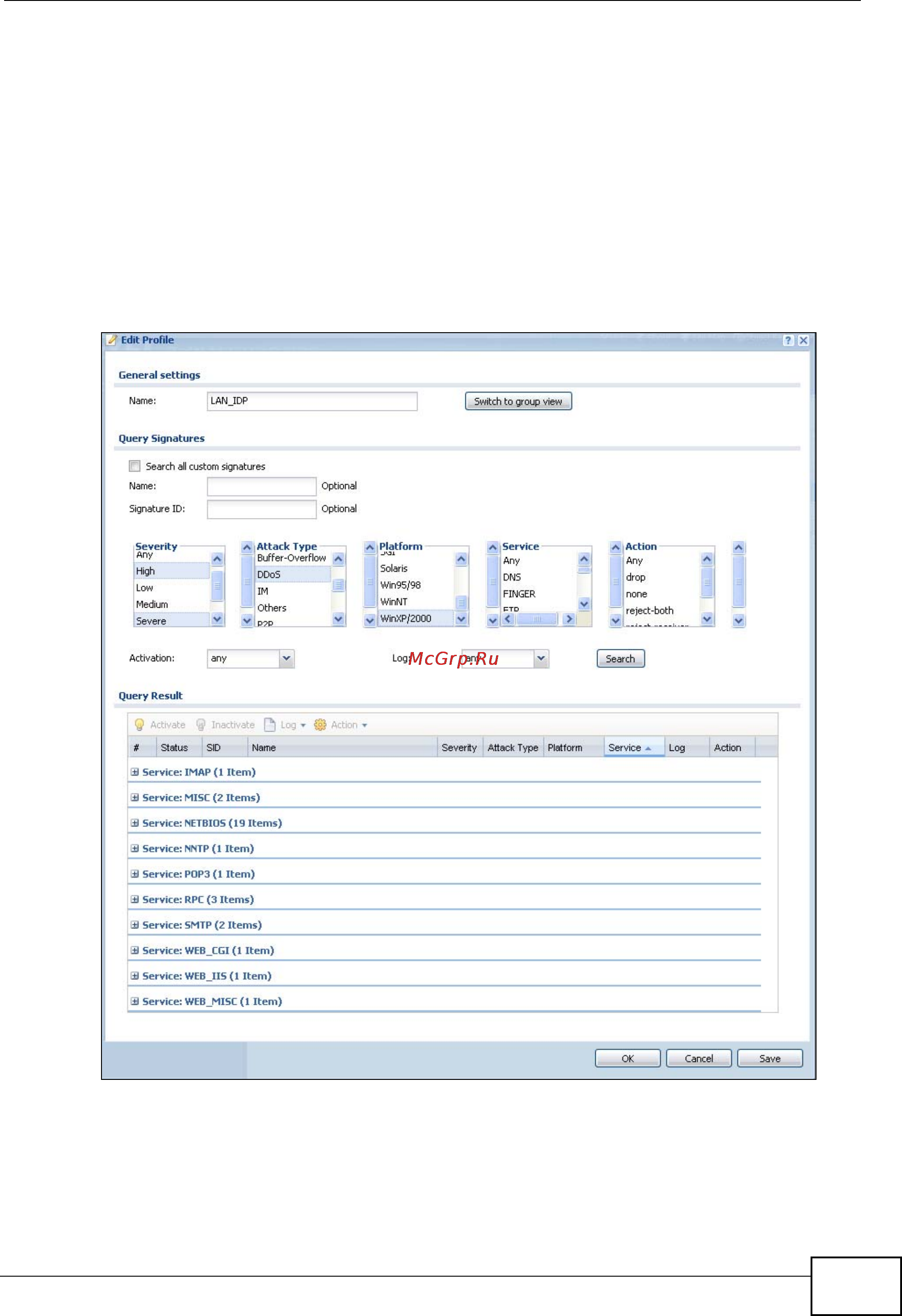 Zyxel NXC5200 [319/720] Query example