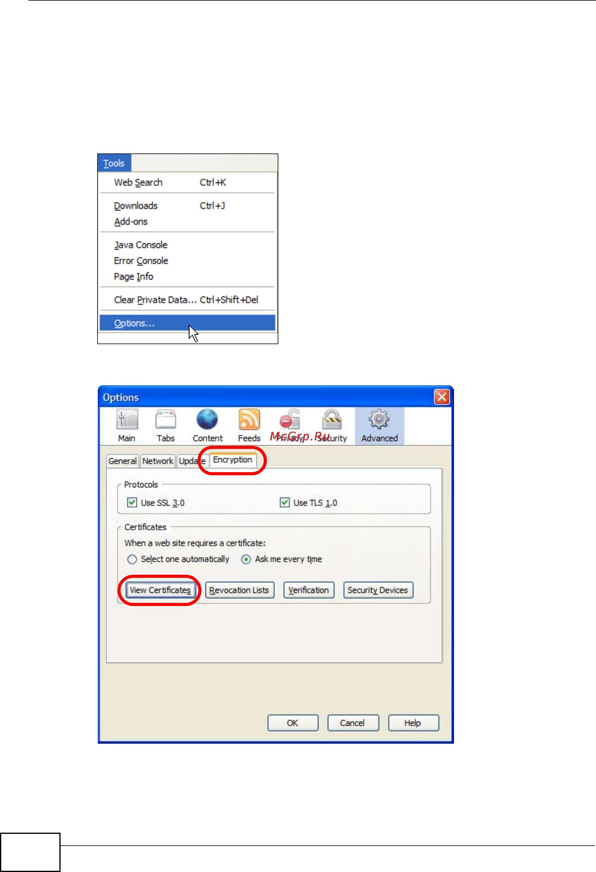 Zyxel NXC5200 [628/720] Installing a stand alone certificate file in firefox