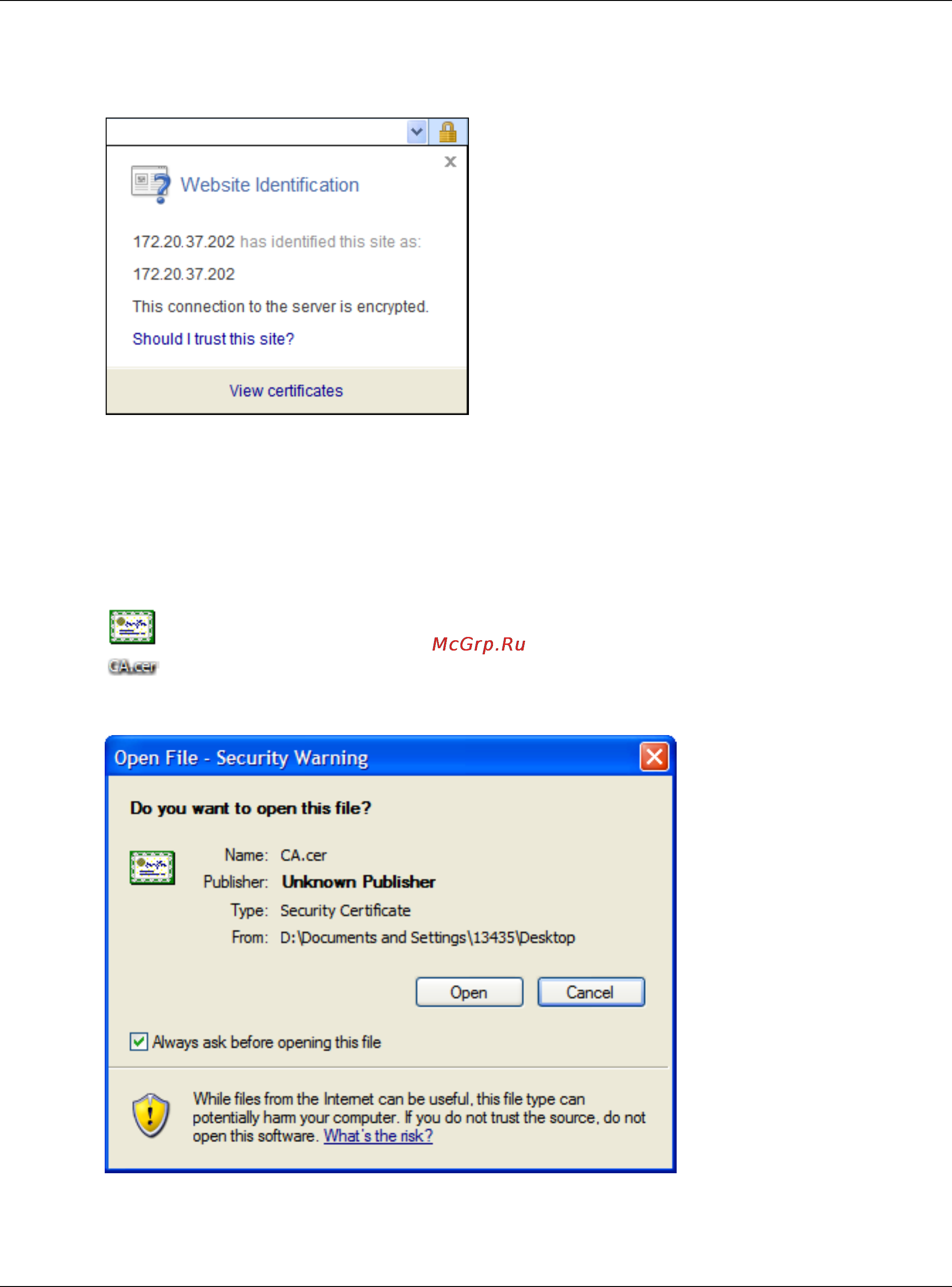 Zyxel WAC6502D-E [200/238] Installing a stand alone certificate file in internet explorer