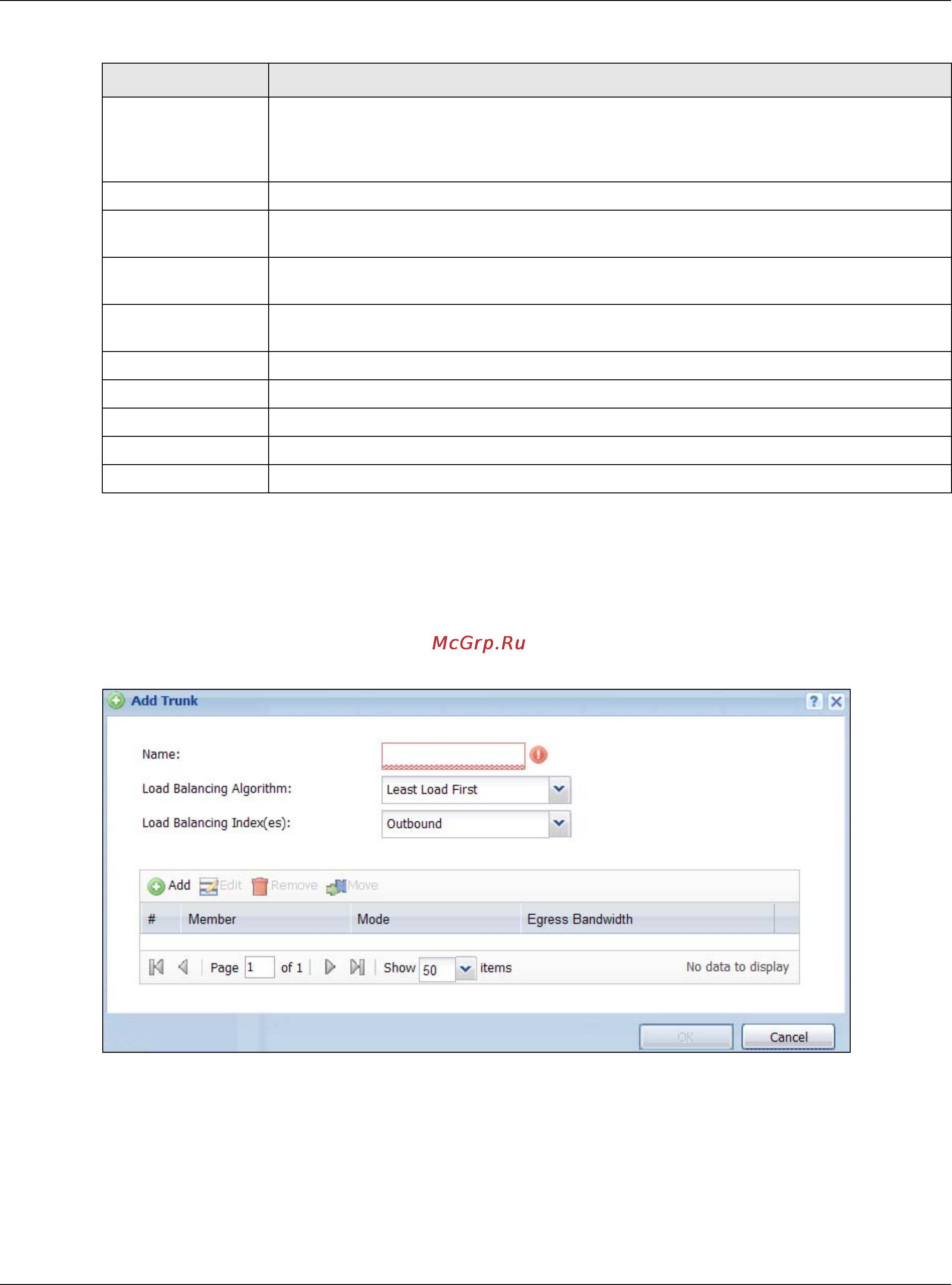 Zyxel UAG4100 [199/617] Configuring a user defined trunk