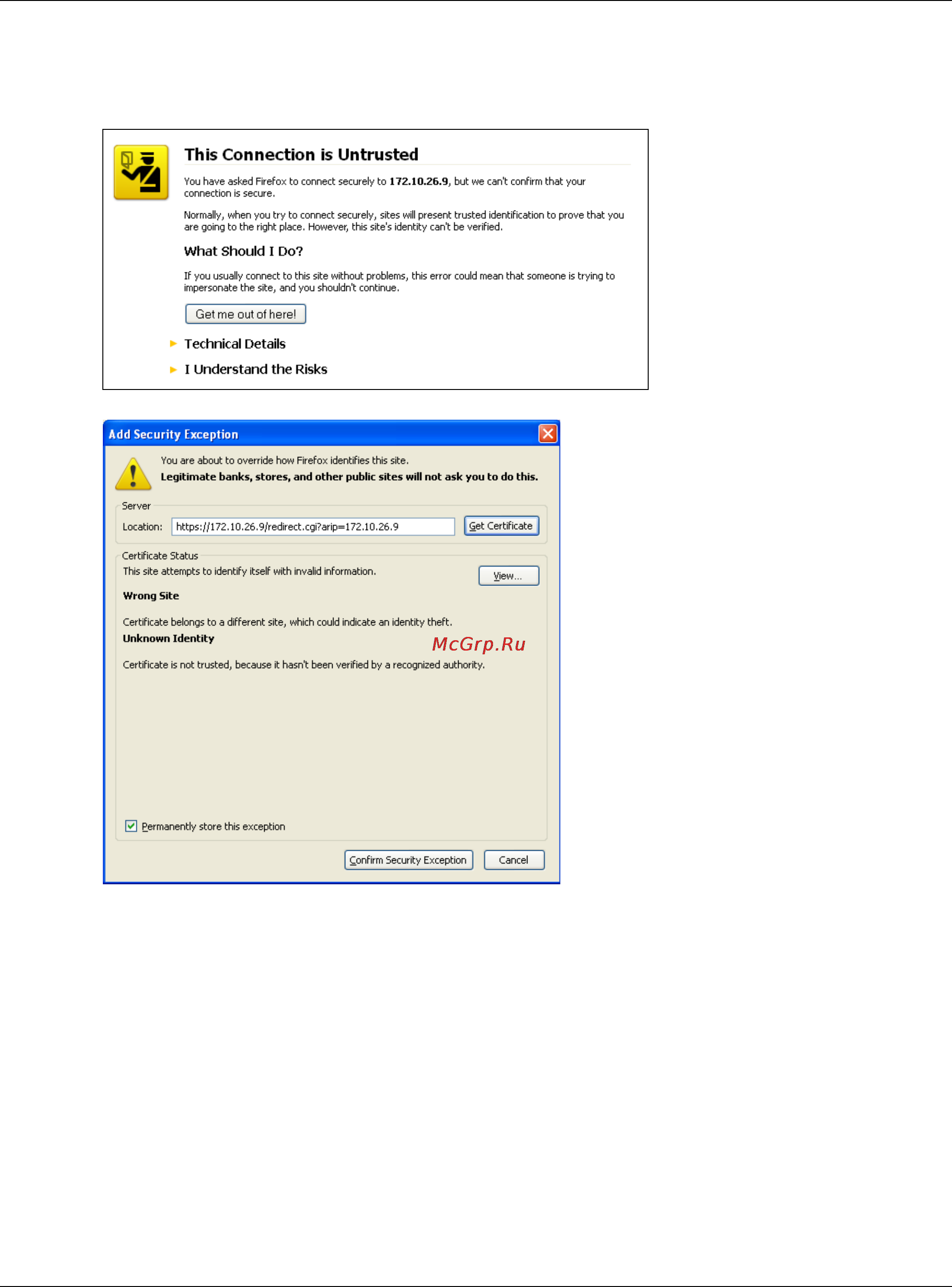 Zyxel UAG4100 [512/617] Avoiding browser warning messages