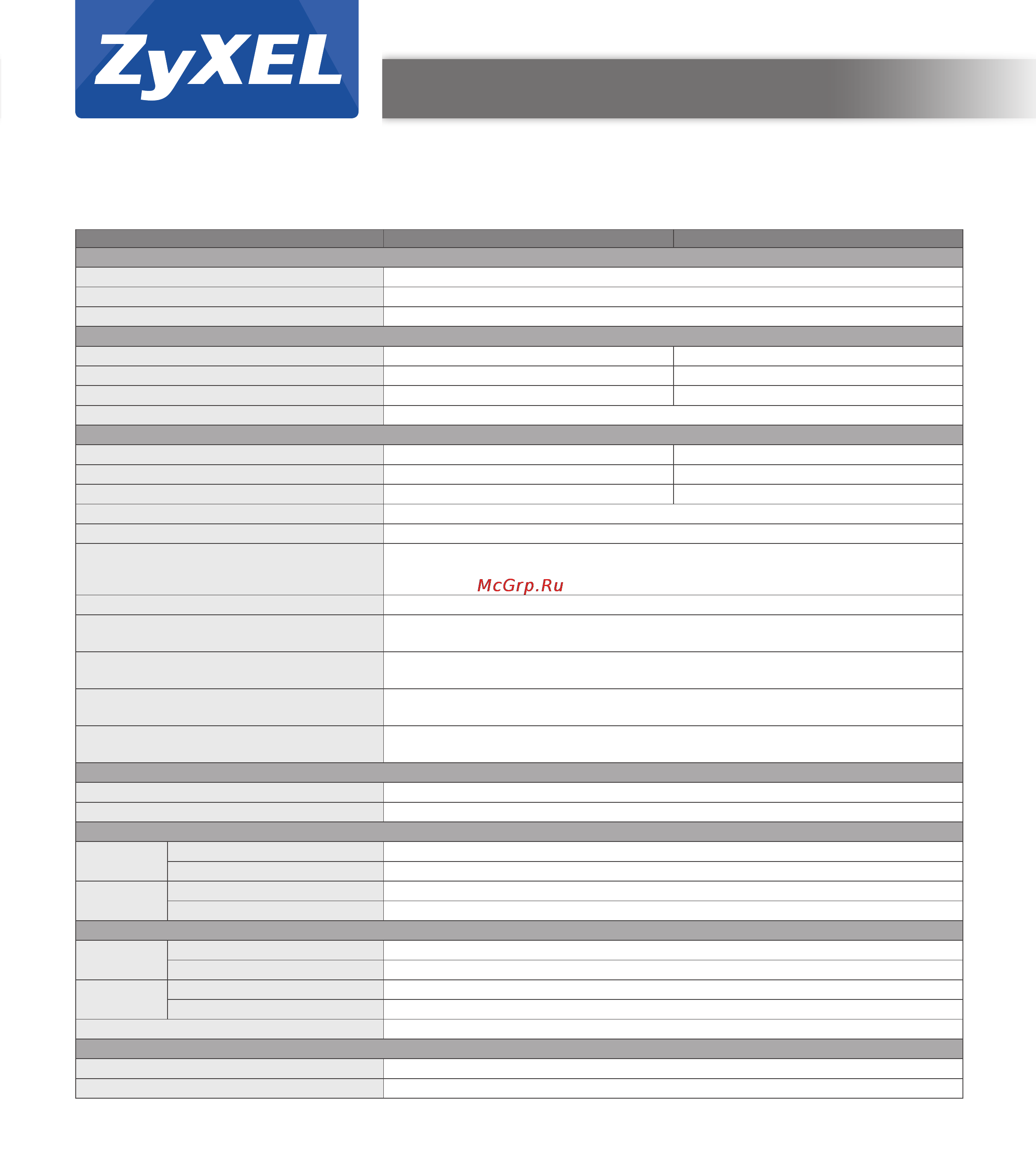 Zyxel UAG4100 [4/6] Specifications