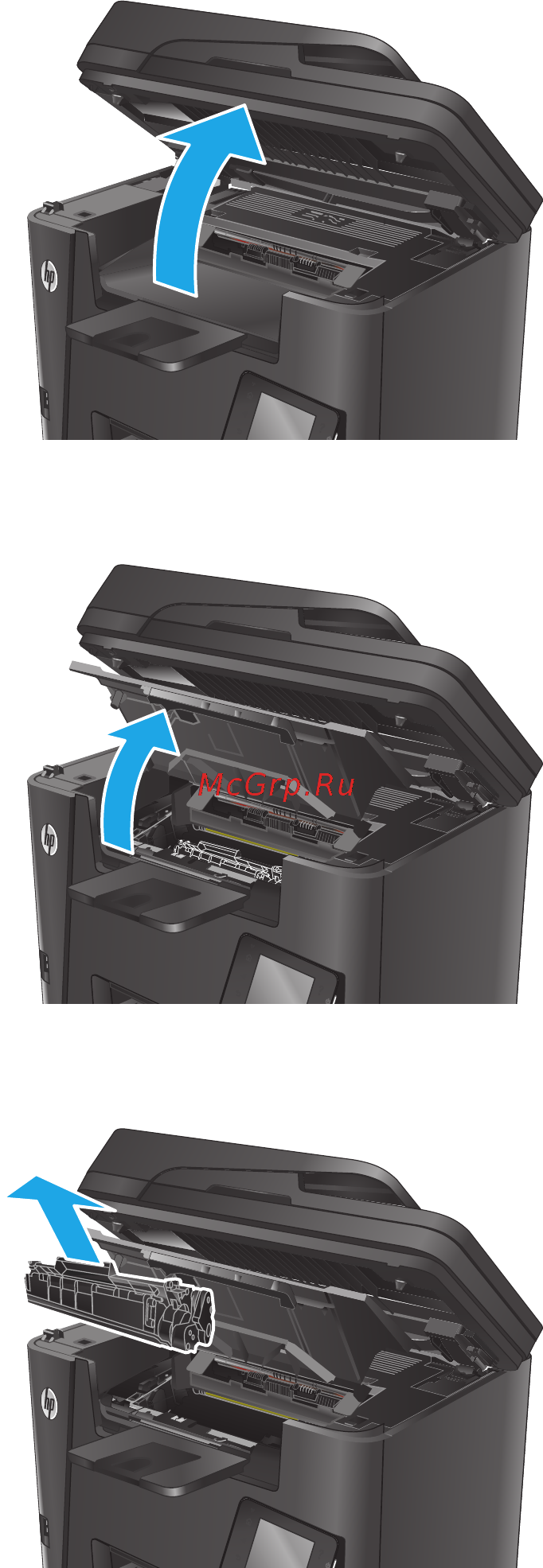 HP laserjet pro mfp m225dw [37/146] Замена картриджа с тонером