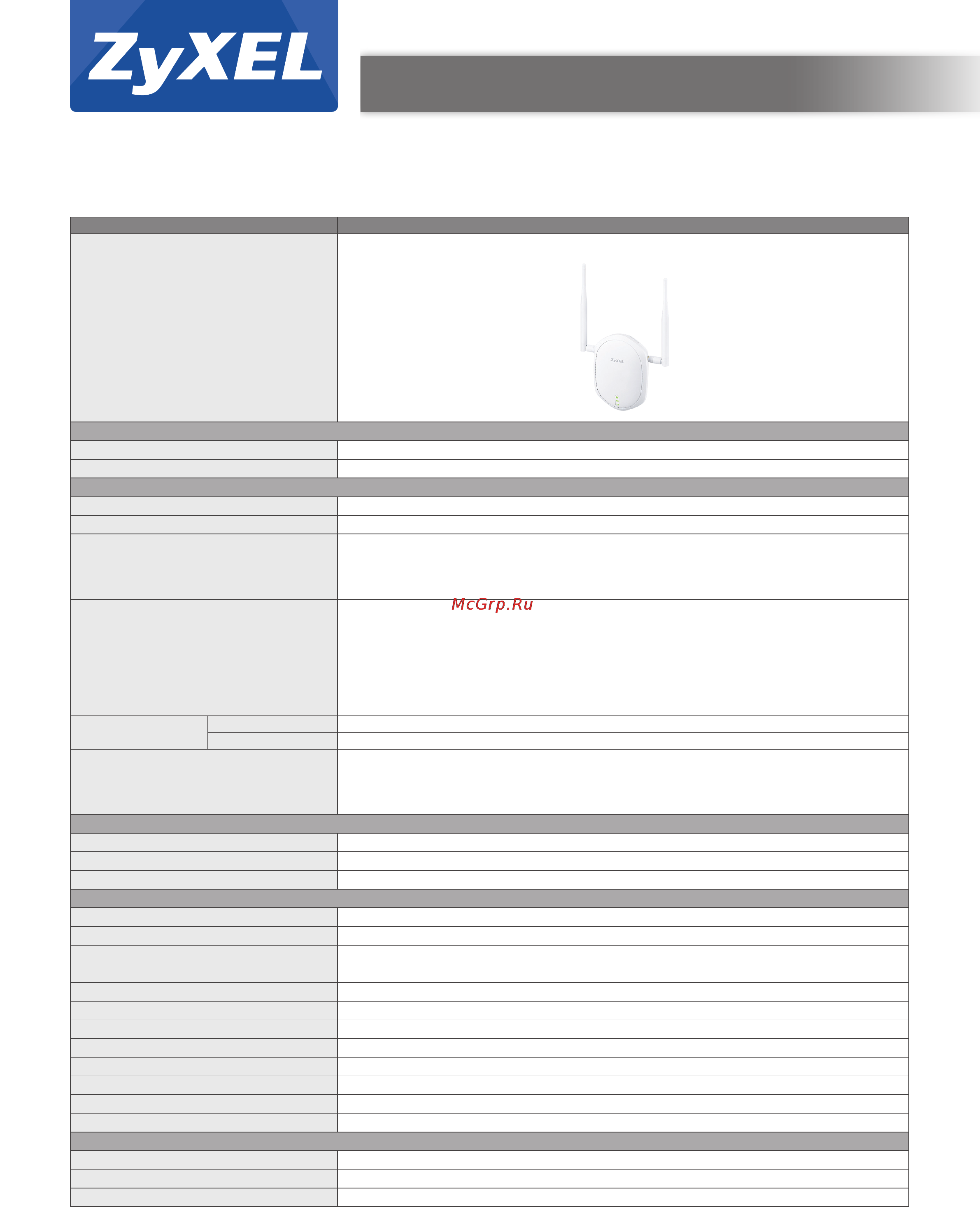 Zyxel NWA1100-NH [3/4] Specifications