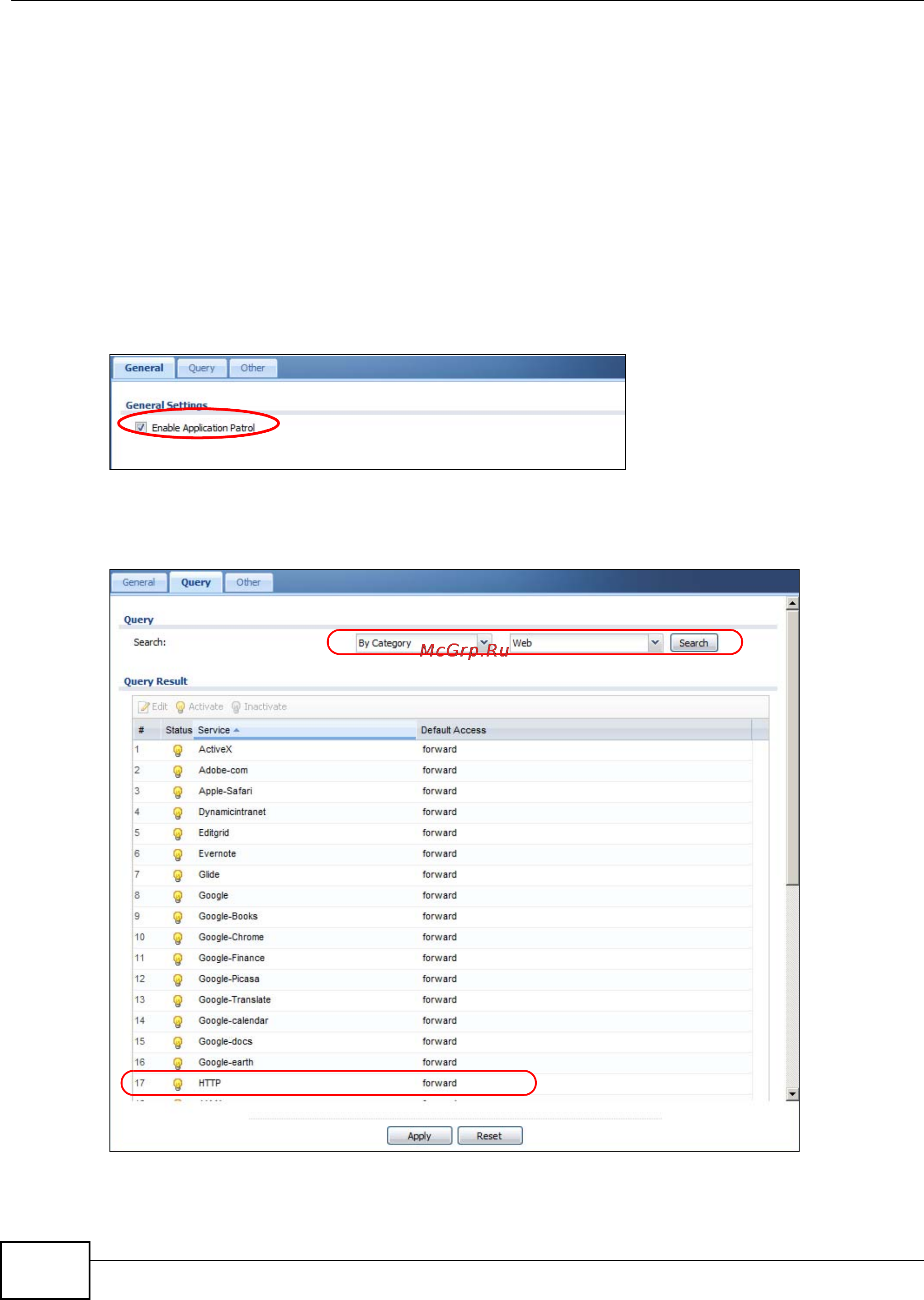 Zyxel ZyWALL USG 2000 [120/150] How to limit web surfing and msn to specific people