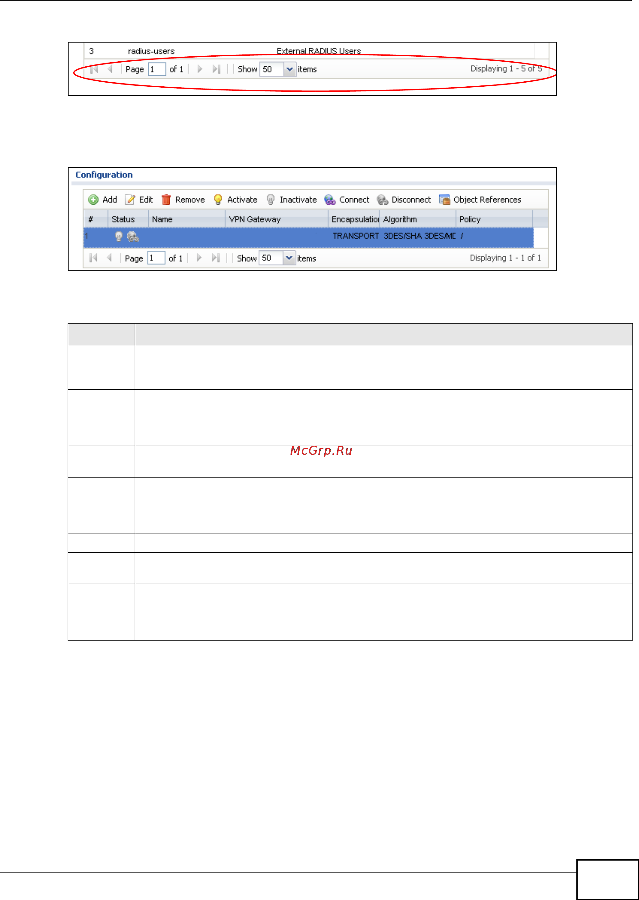 Zyxel ZyWALL USG 50 [19/150] Working with lists
