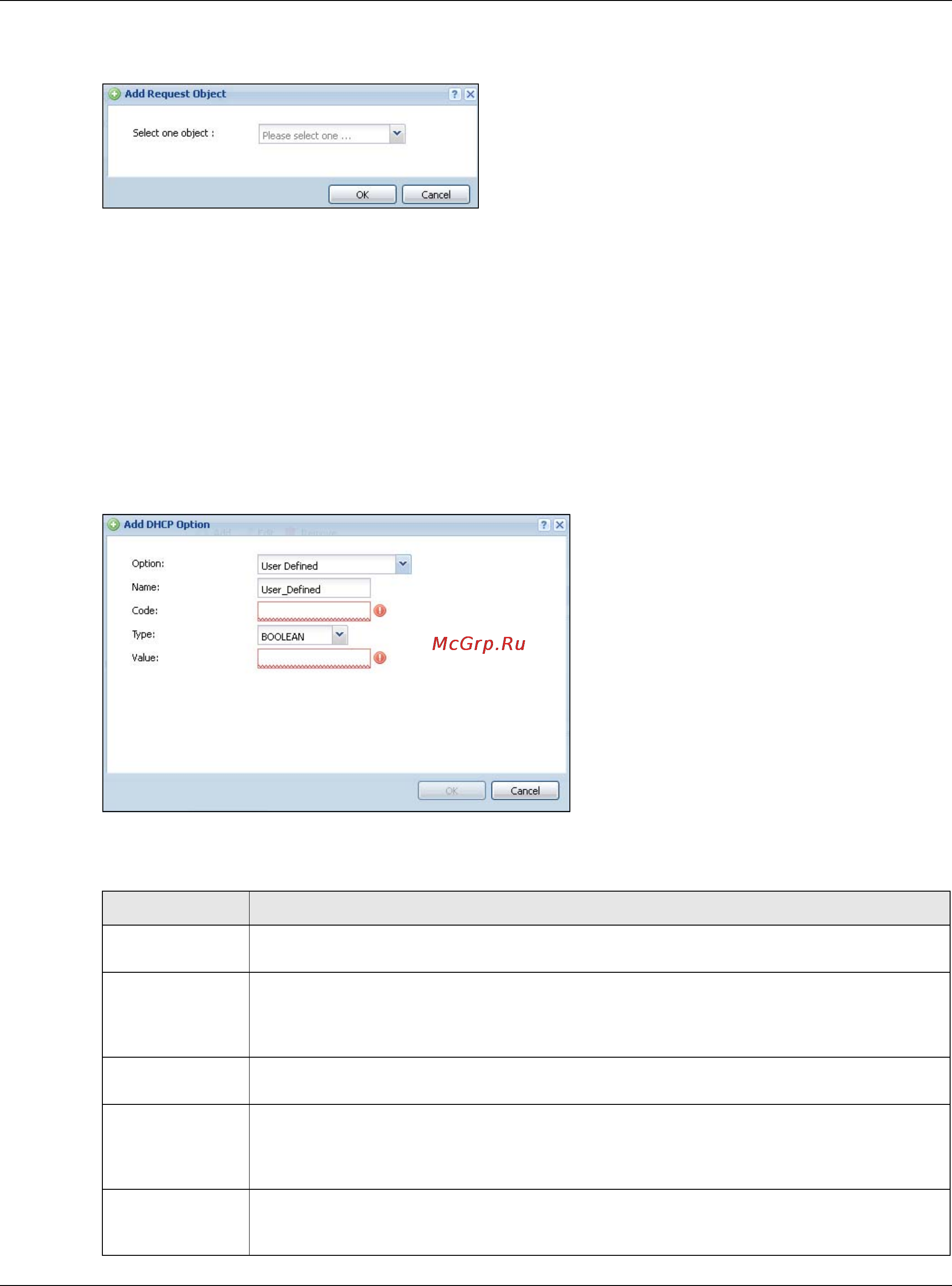 Zyxel USG 60 [206/829] Add edit dhcp extended options