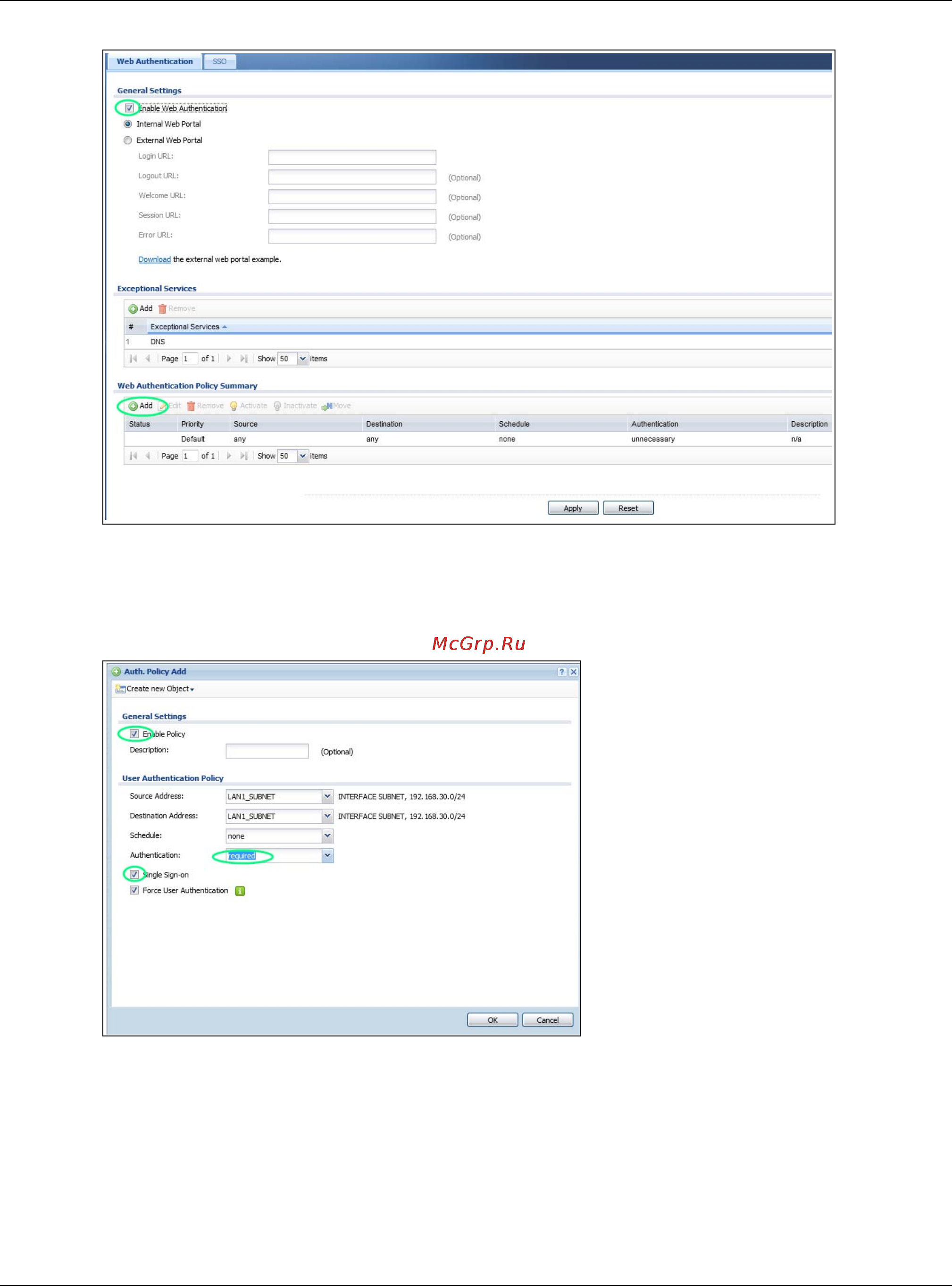 Zyxel ZyWALL 110 [348/829] Create a security policy