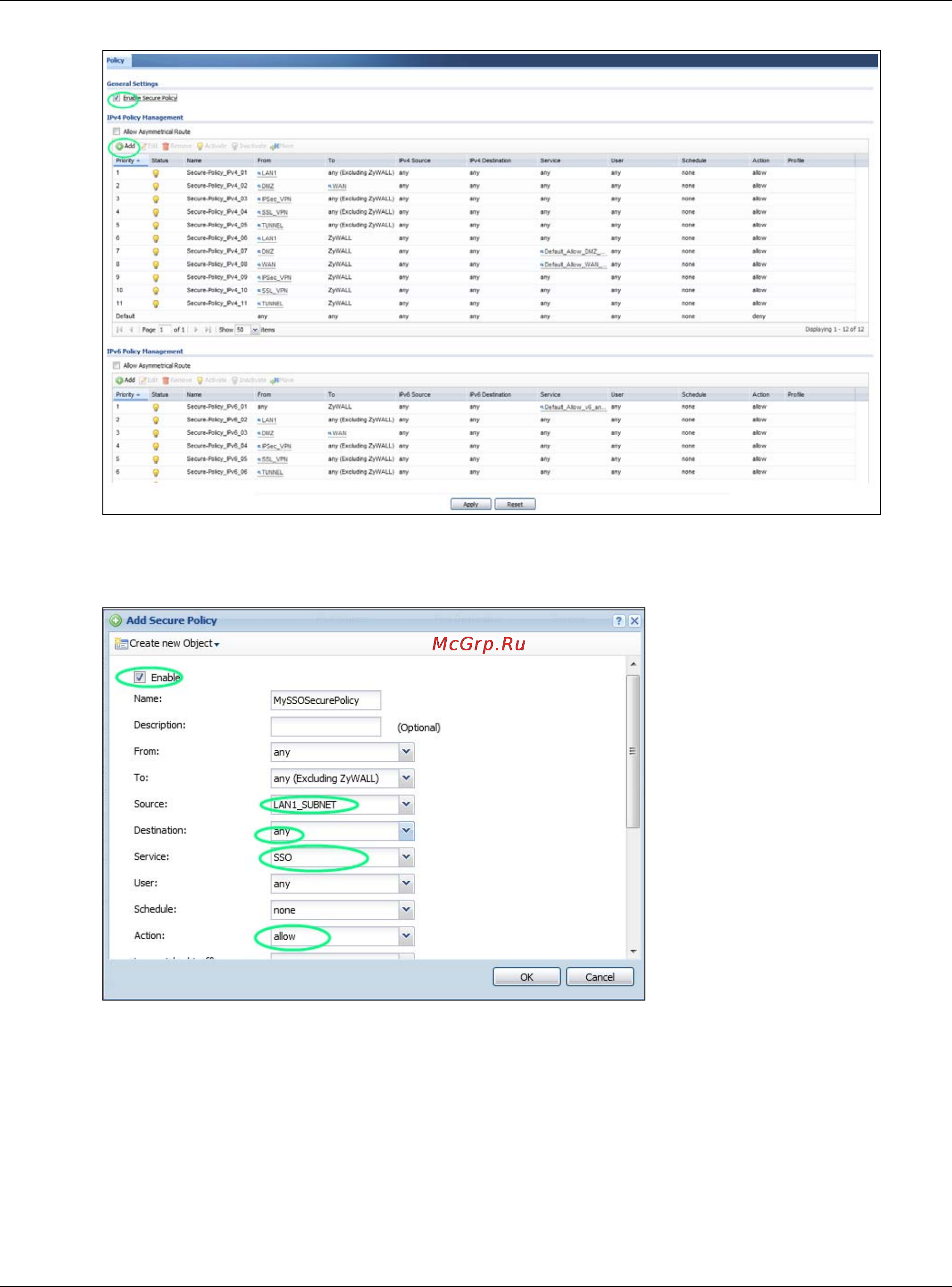Zyxel ZyWALL 1100 [349/829] Configure user information