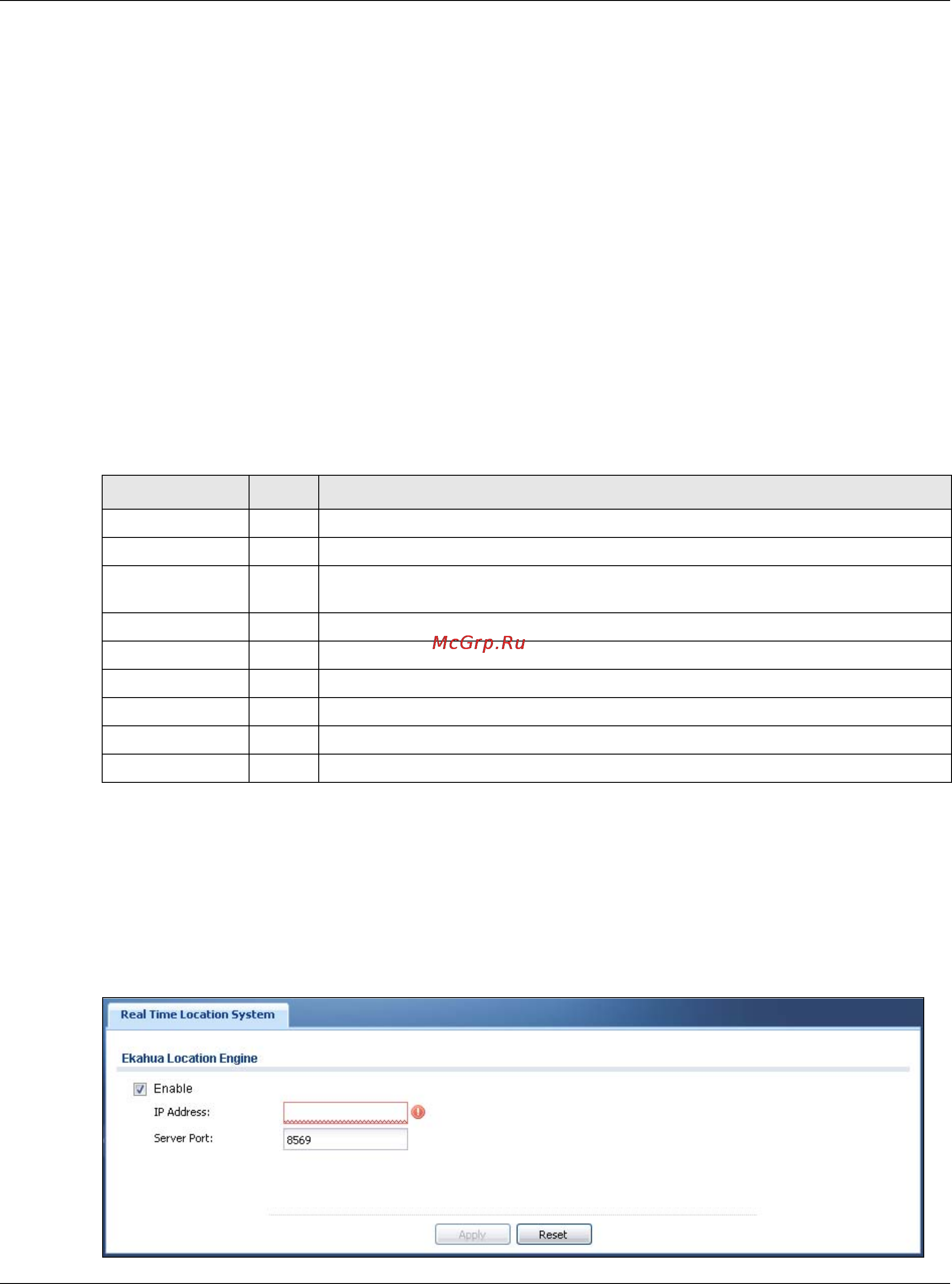 Zyxel ZyWALL 110 [358/829] Ekahau rtls controller in blink mode with tzsp updater enabled