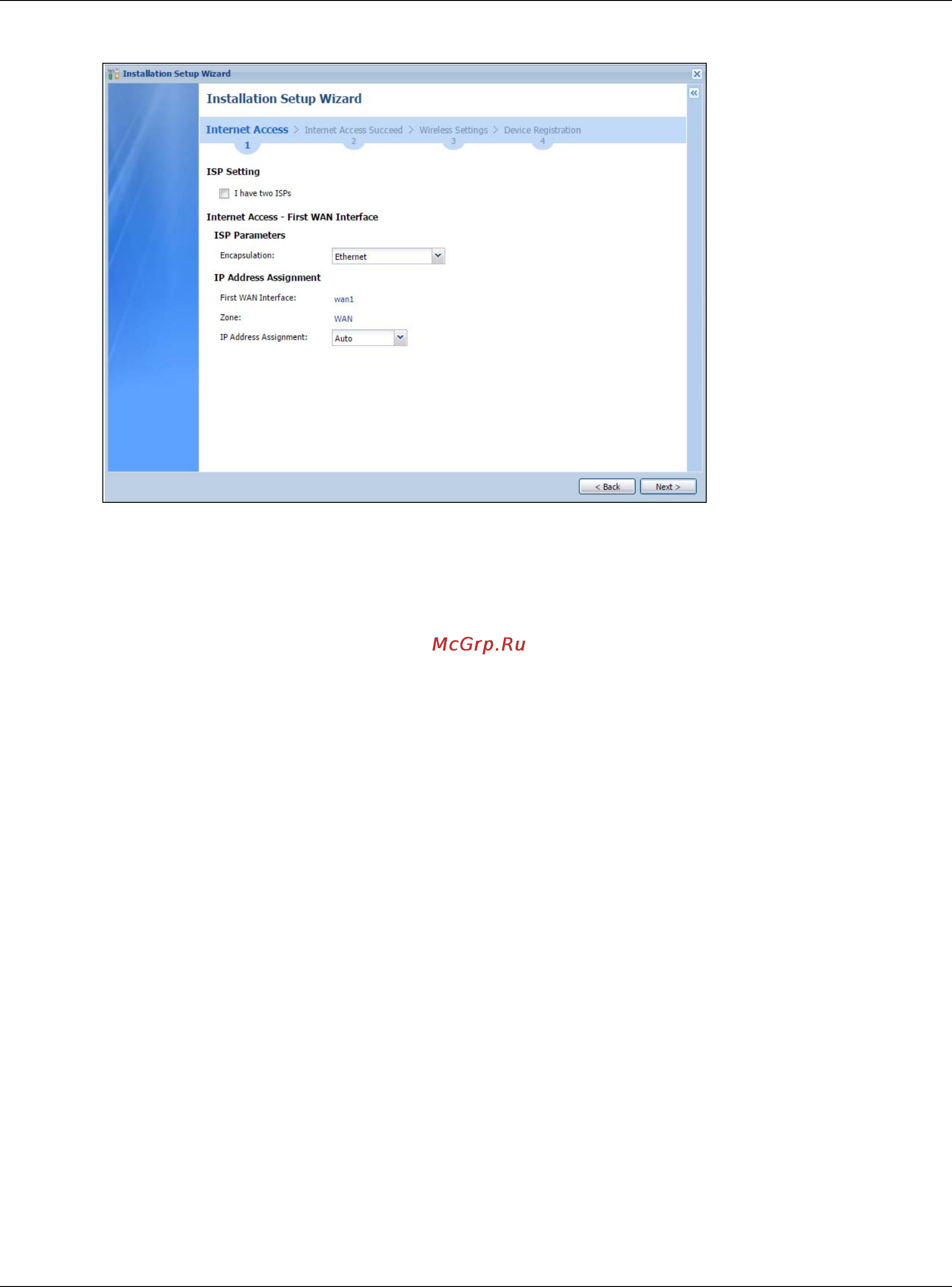 Zyxel ZyWALL 310 [42/829] Internet access ethernet
