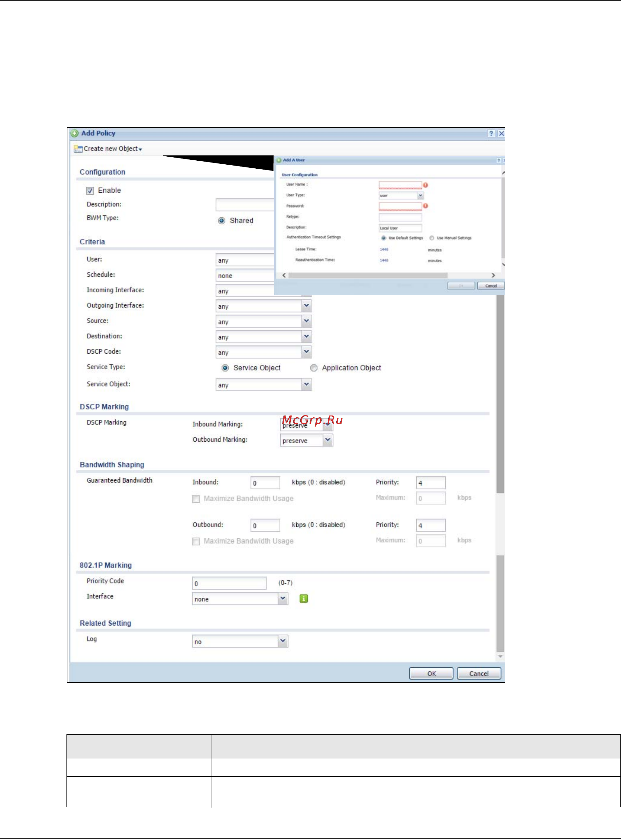 Zyxel USG 60 [464/829] Adding objects for the bwm policy