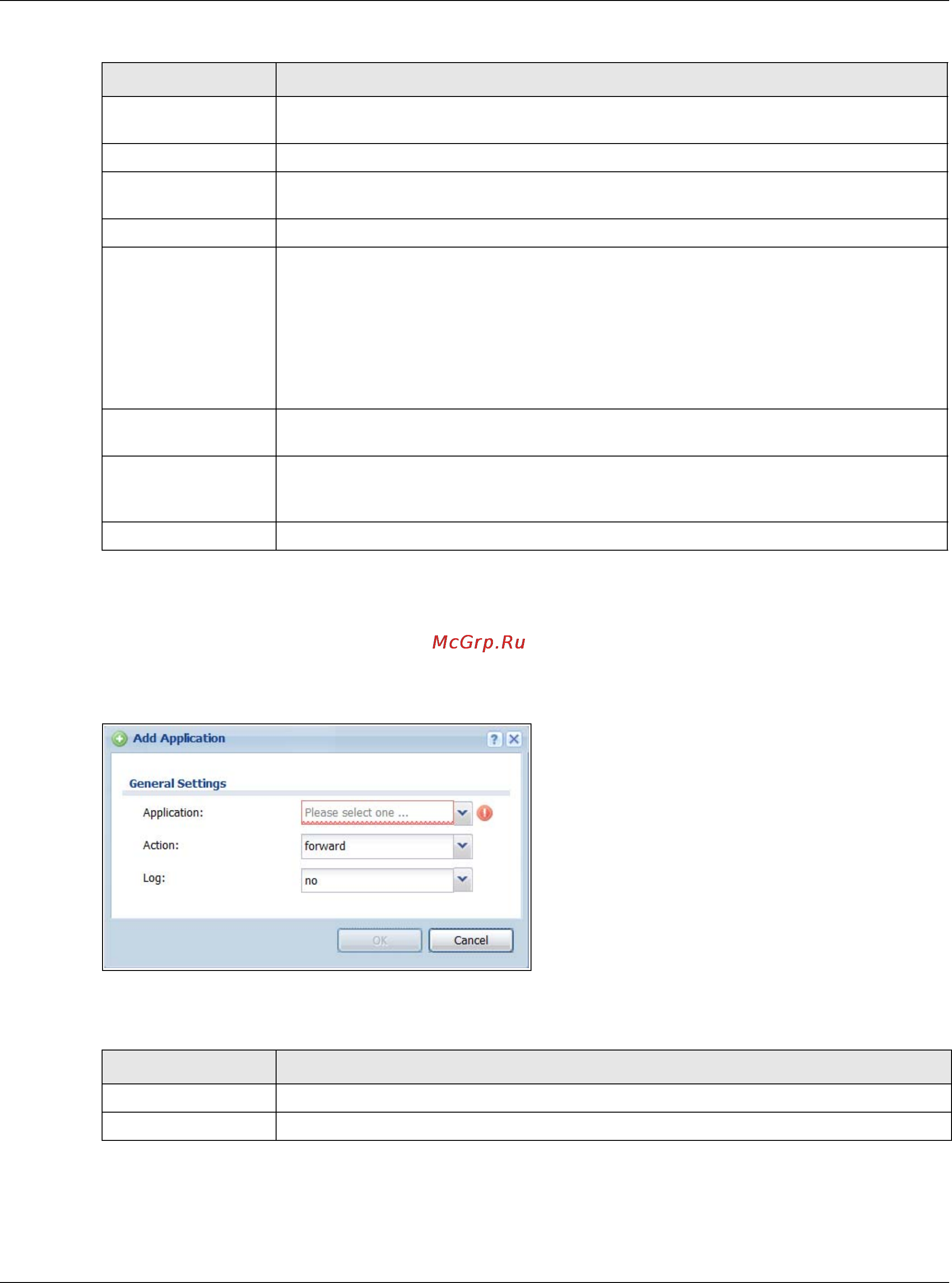 Zyxel USG 40 [472/829] The application patrol profile rule add application screen