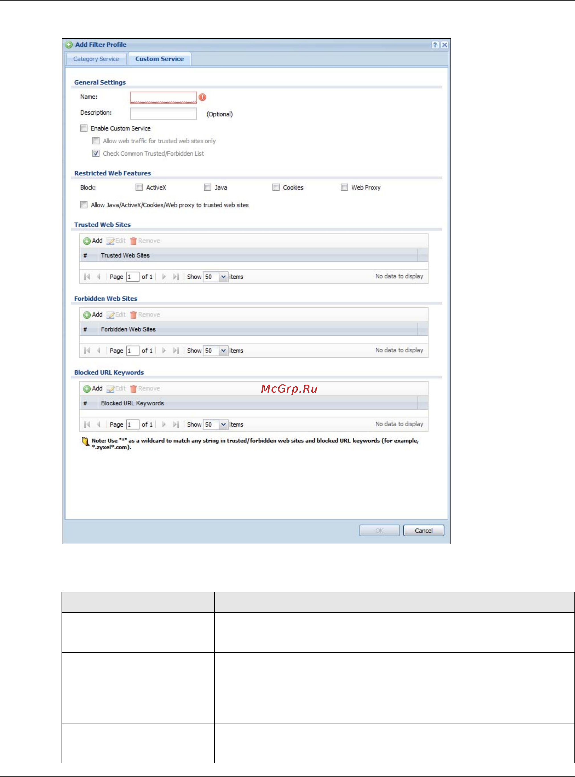 Zyxel ZyWALL 110 [487/829] Chapter 29 content filtering