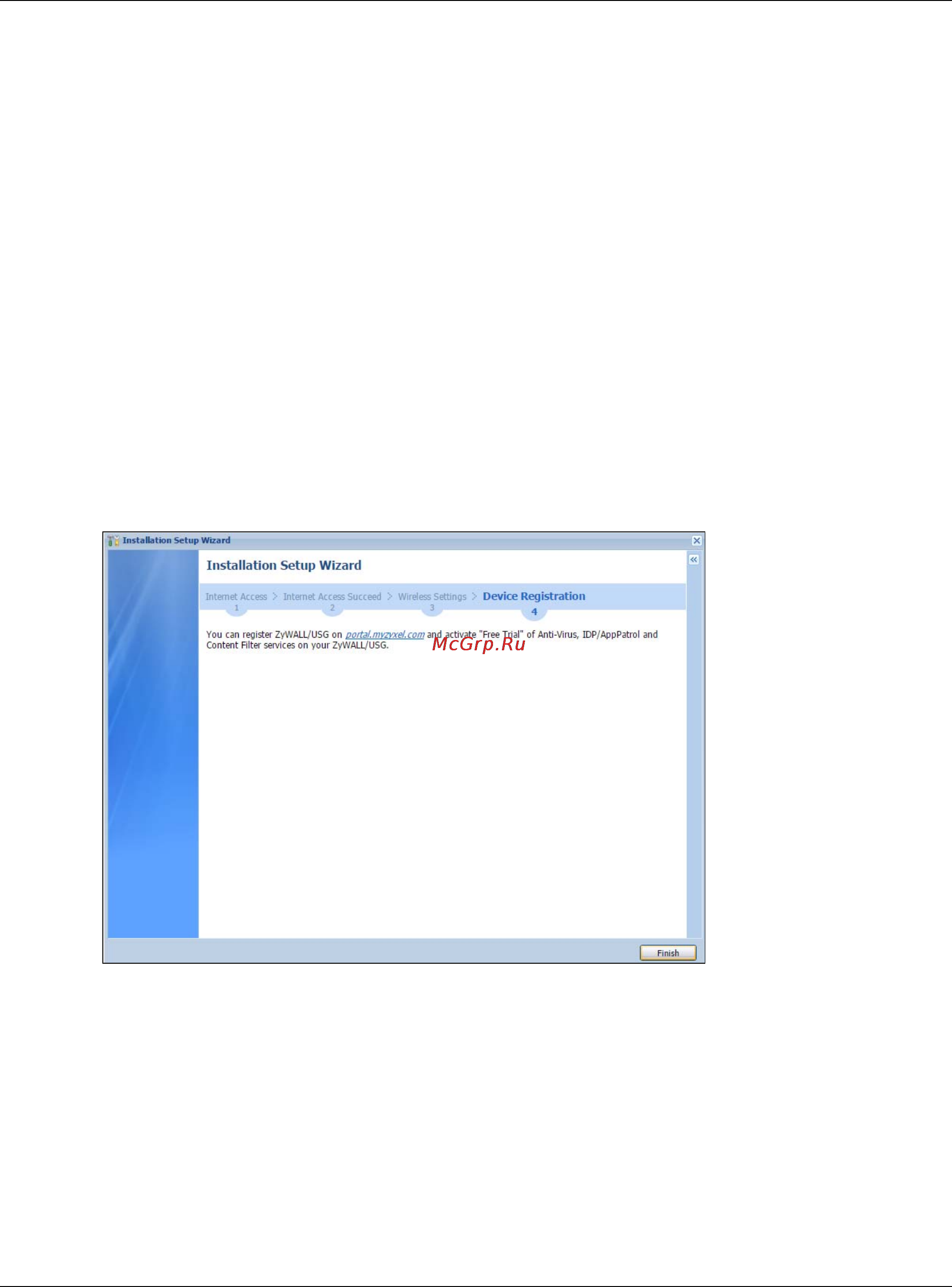 Zyxel ZyWALL 1100 [49/829] Internet access device registration