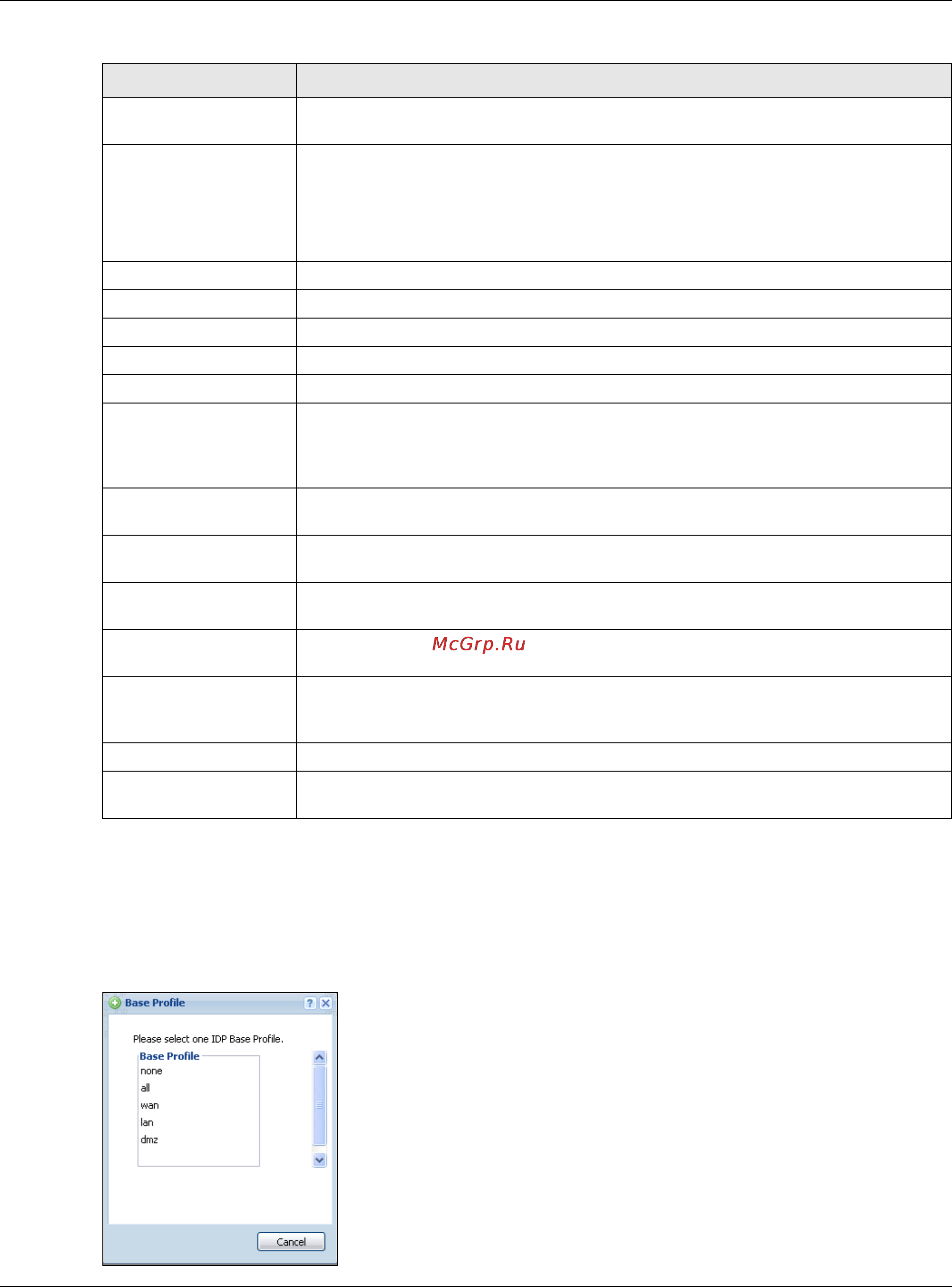 Zyxel ZyWALL 310 [495/829] Base profiles