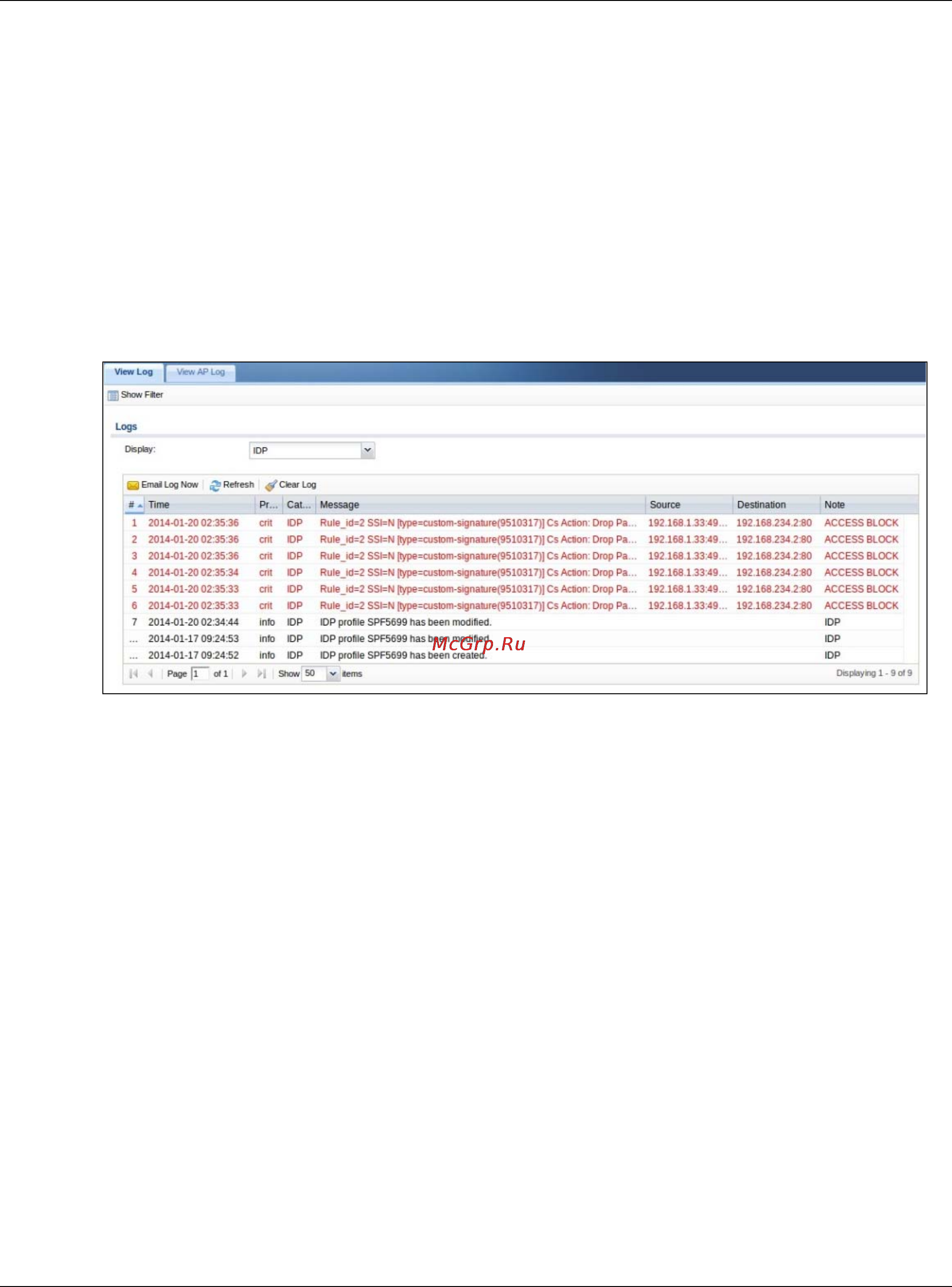 Zyxel ZyWALL 310 [515/829] Idp technical reference