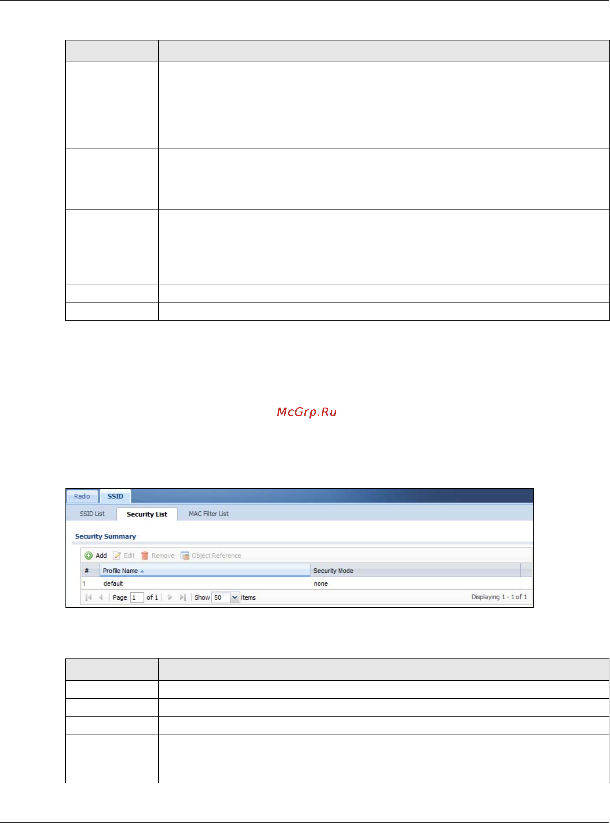 Zyxel ZyWALL 110 [596/829] Security list