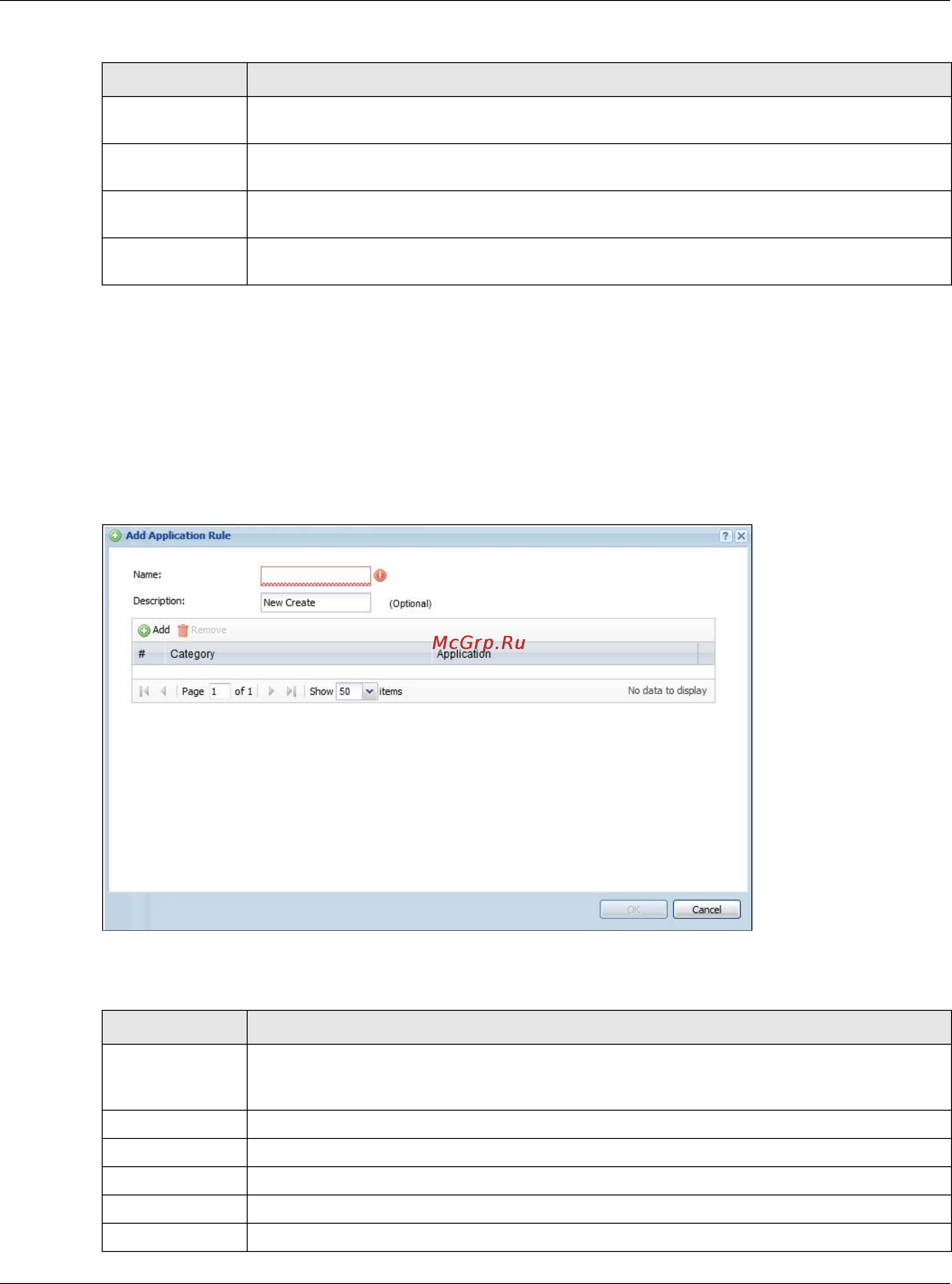 Zyxel ZyWALL 110 [608/829] Add application rule