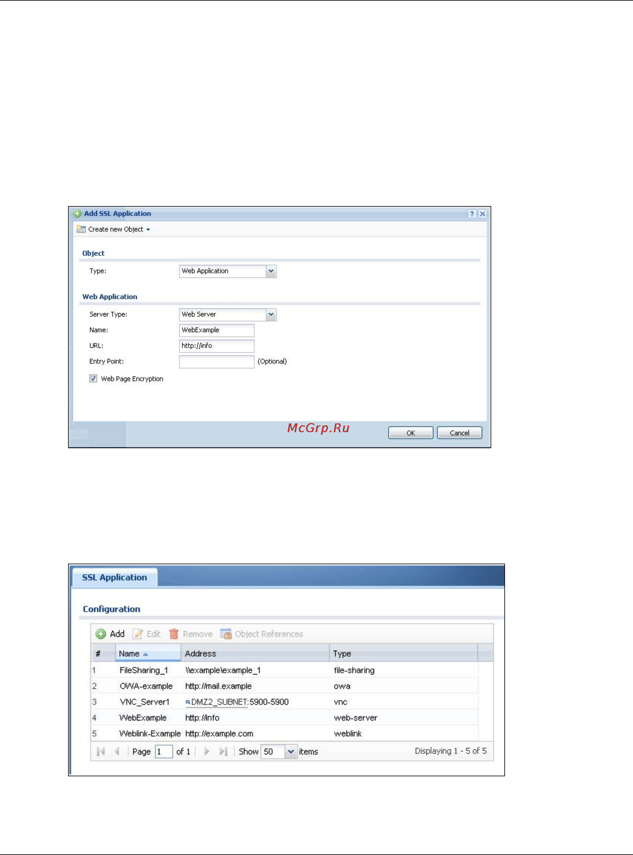 Zyxel USG 40W [660/829] The ssl application screen