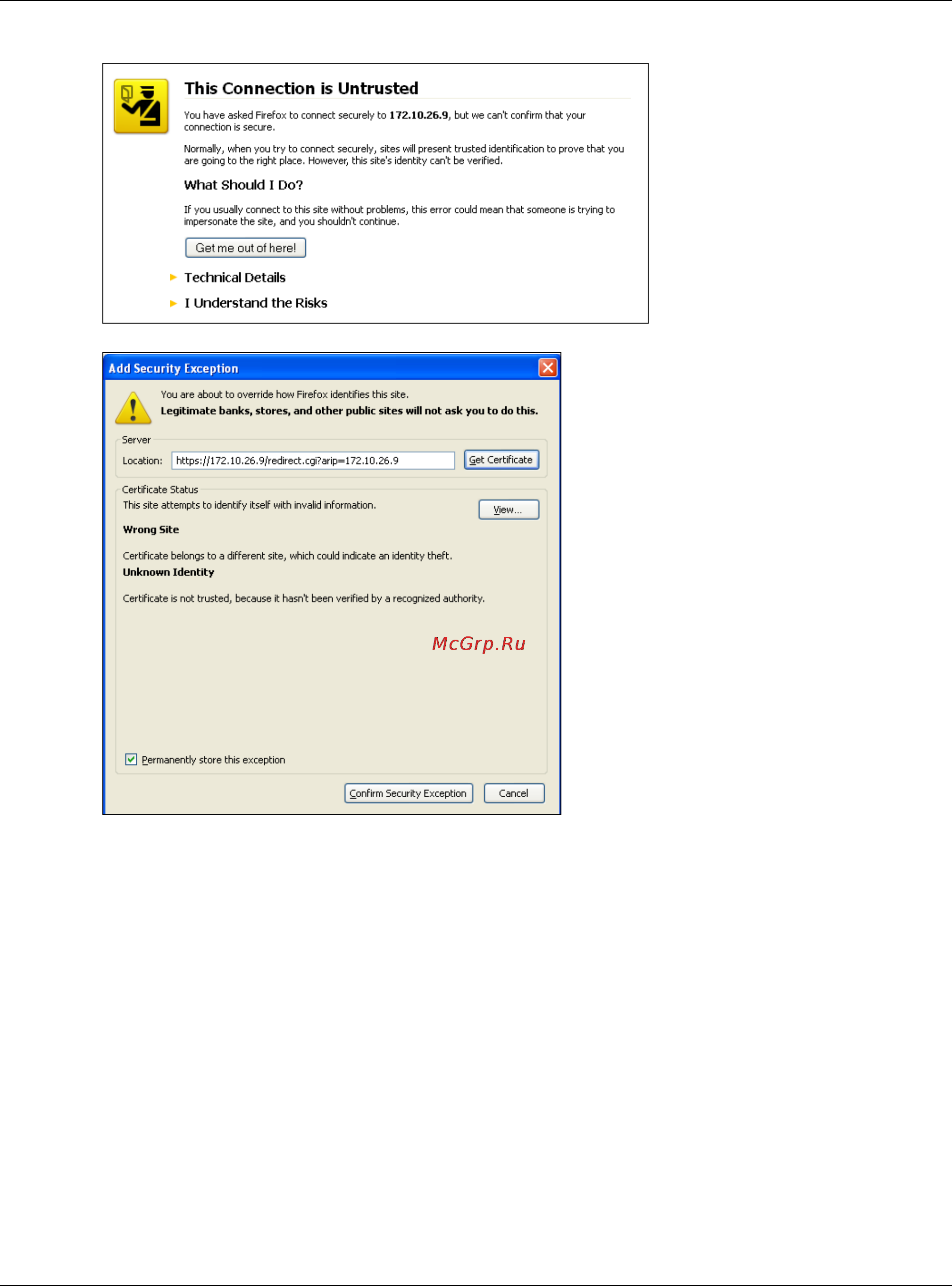 Zyxel USG 40W [694/829] Avoiding browser warning messages