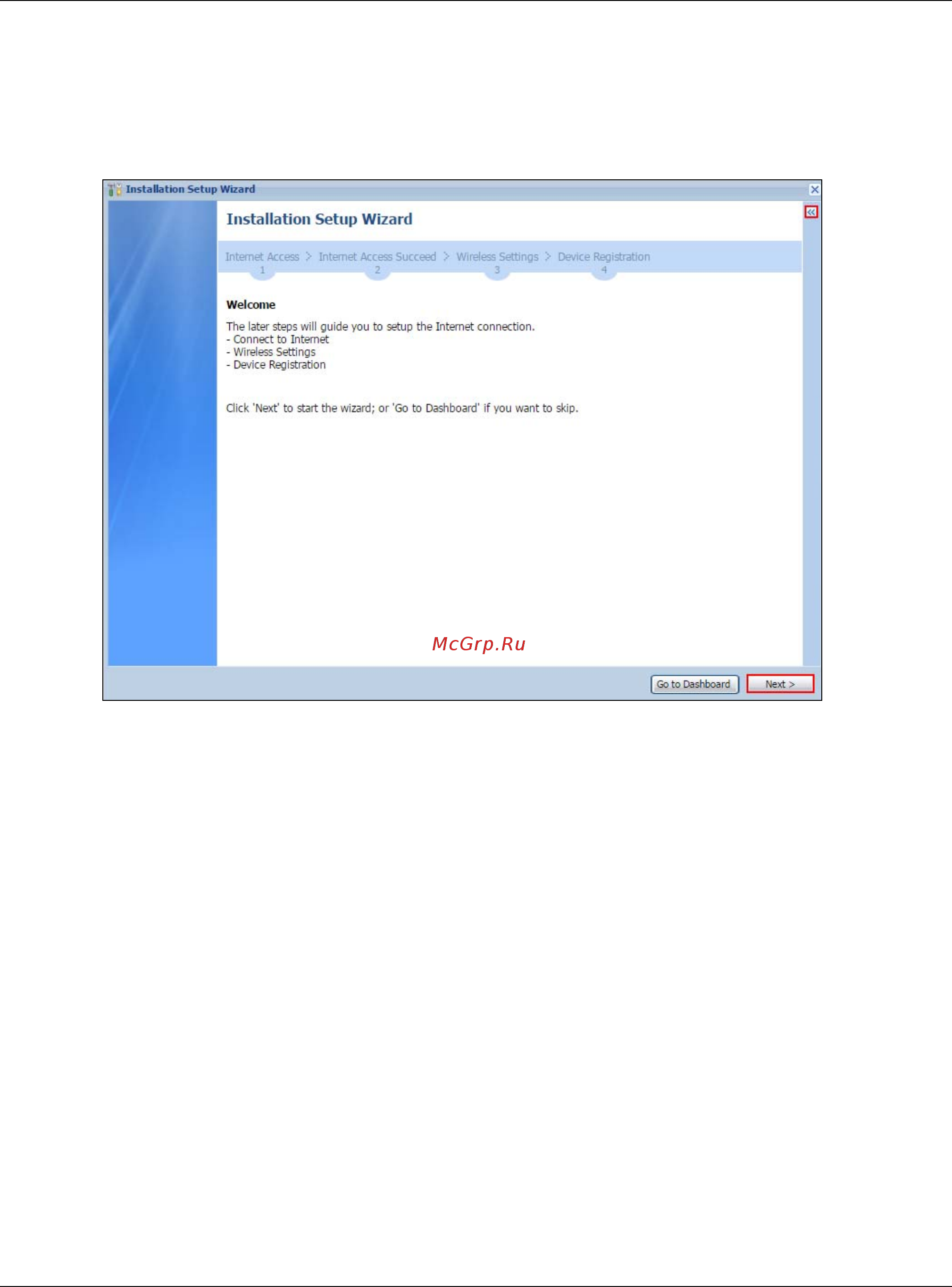 Zyxel ZyWALL 310 [11/327] Set up the internet access ethernet wizard on the zywall usg