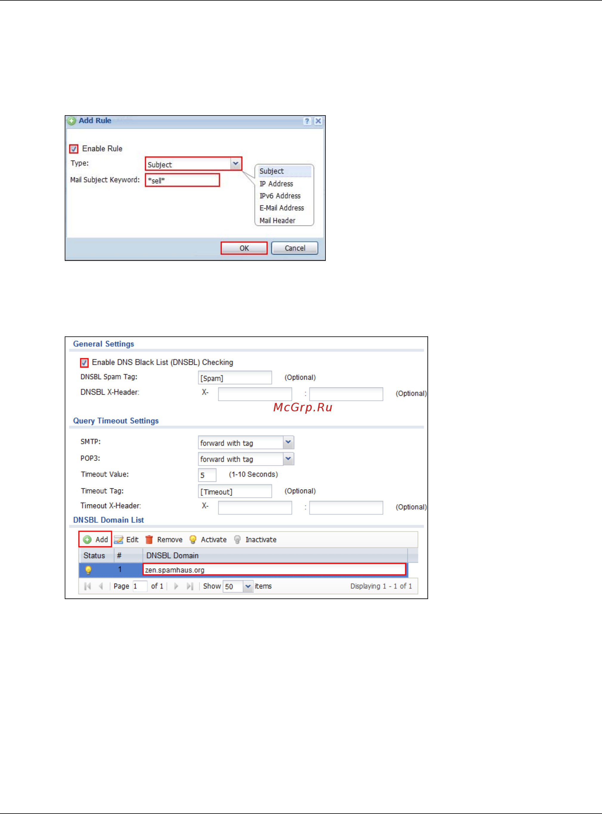 Zyxel ZyWALL 110 [110/327] Set up the security policy on the zywall usg