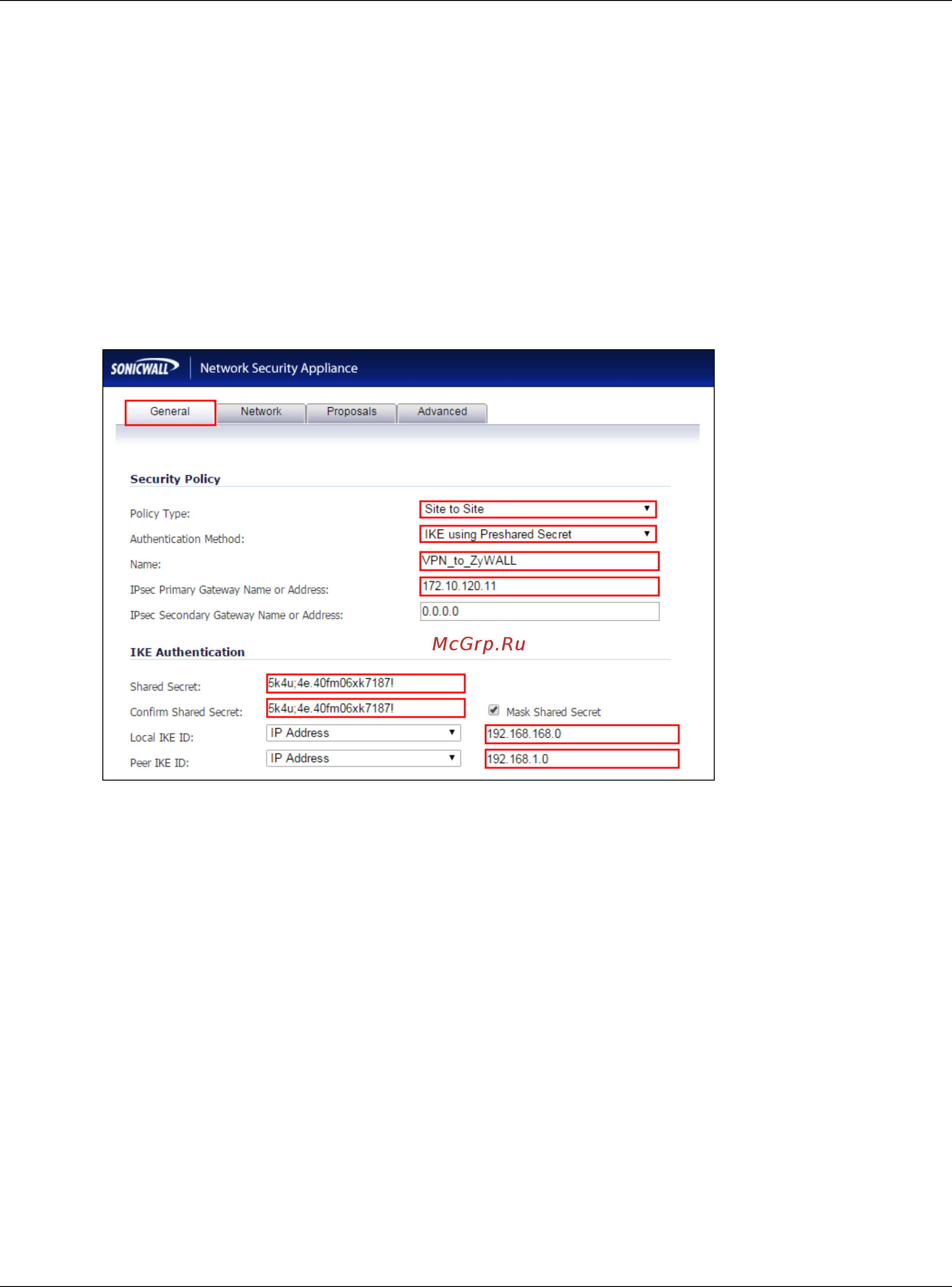 Zyxel USG 40 [160/327] Set up the ipsec vpn tunnel on the sonicwall