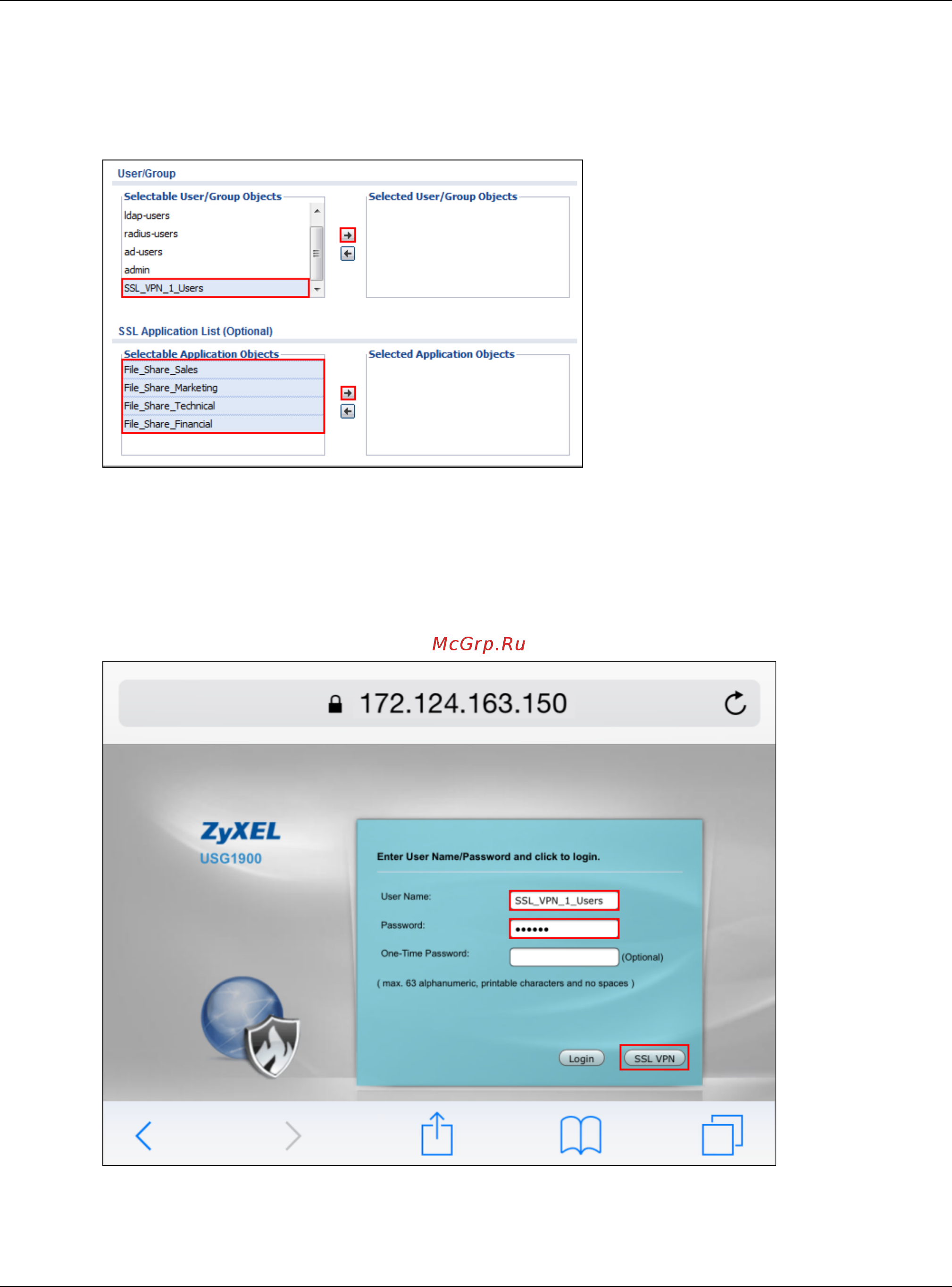 Zyxel ZyWALL 1100 [284/327] Test the ssl vpn tunnel