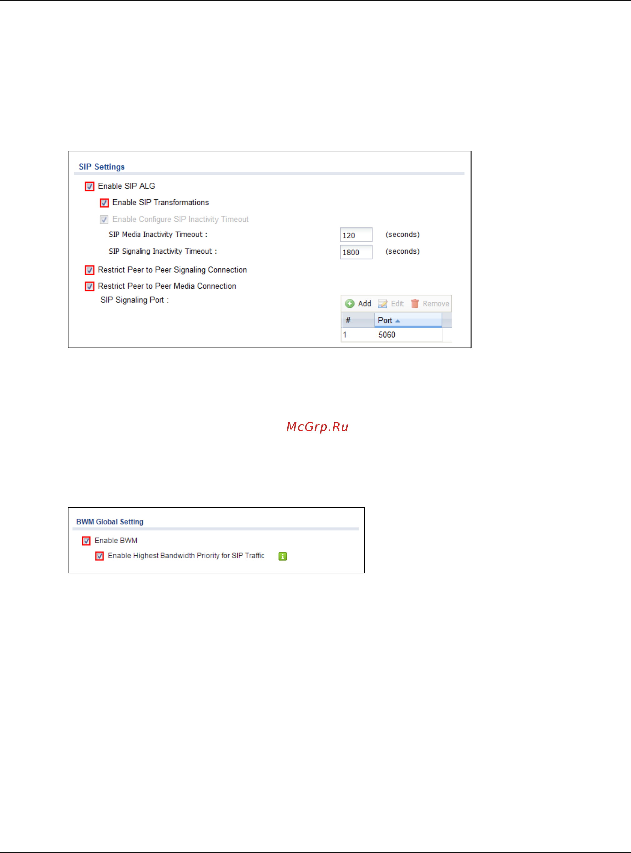 Zyxel USG 40W [316/327] Set up the sip alg on the zywall usg