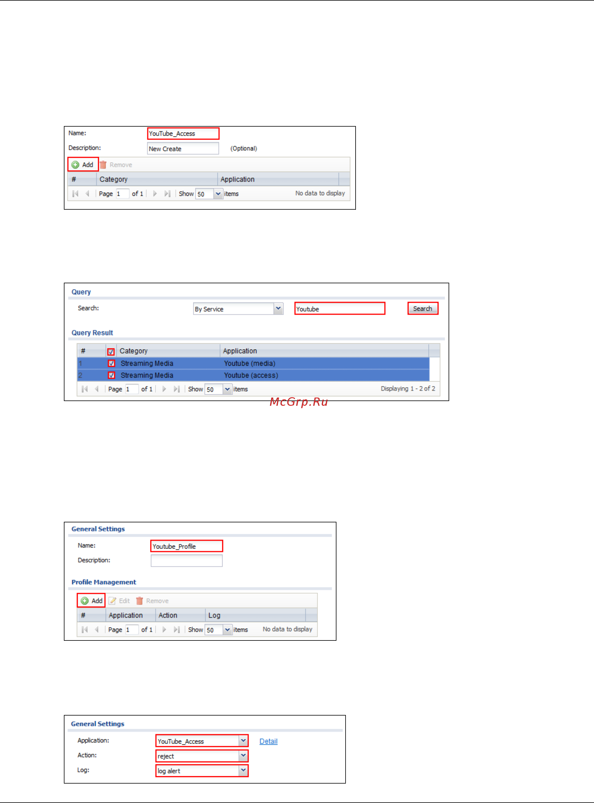 Zyxel USG 60 [56/327] Create the application objects on the zywall usg