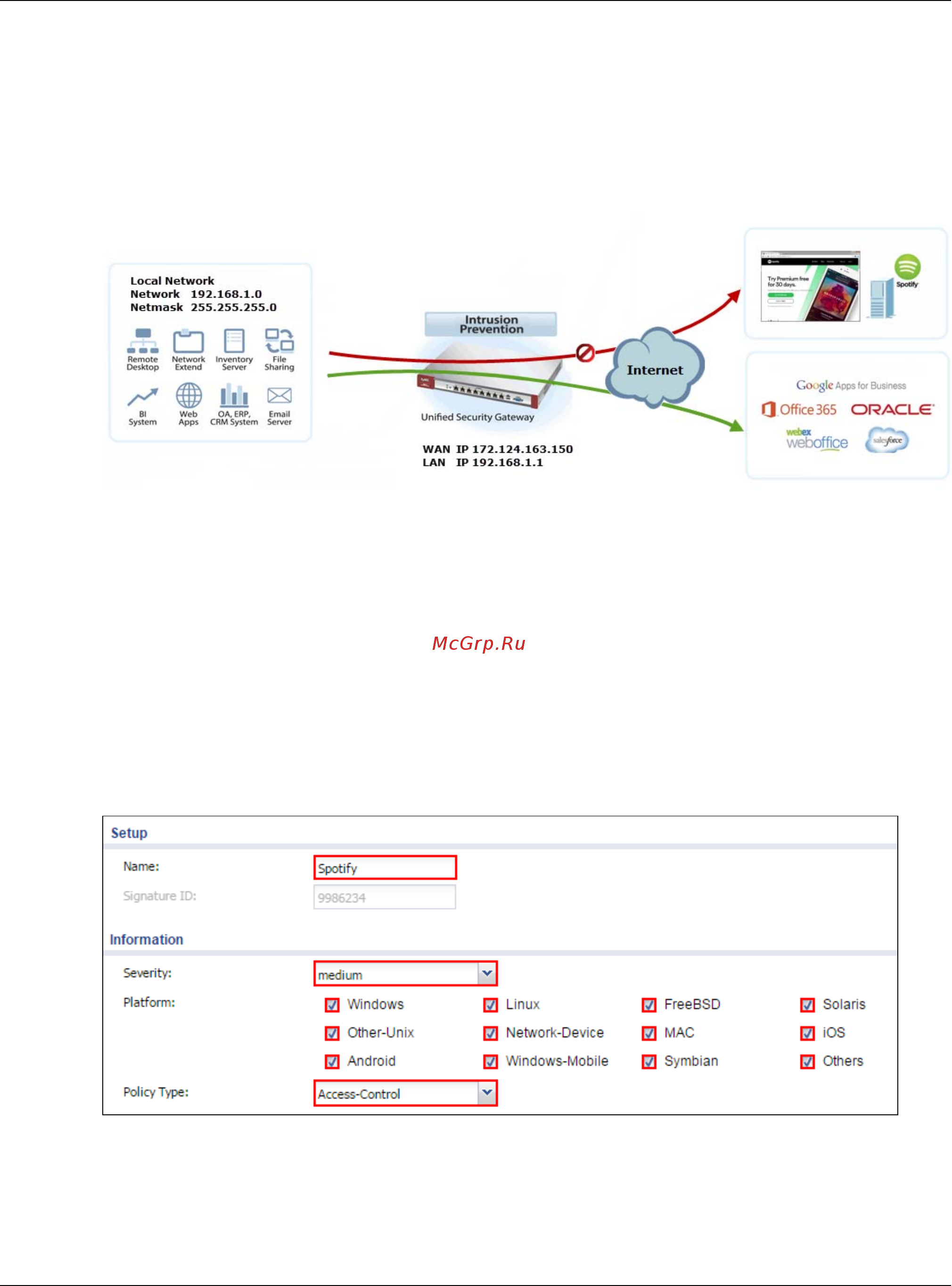 Zyxel USG 40 [98/327] Set up idp profile on the zywall usg