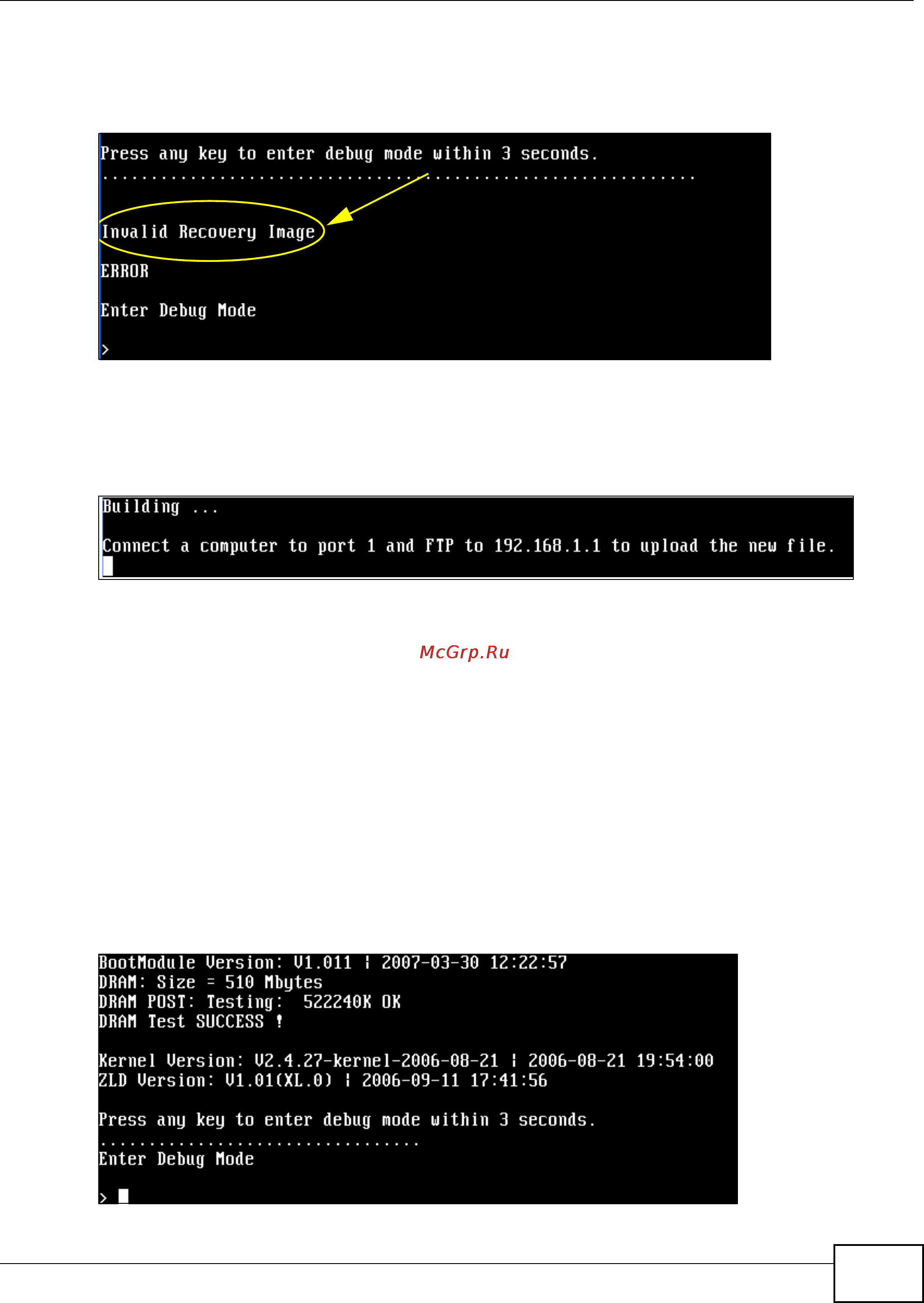 Zyxel USG 1900 [359/438] Restoring the recovery image