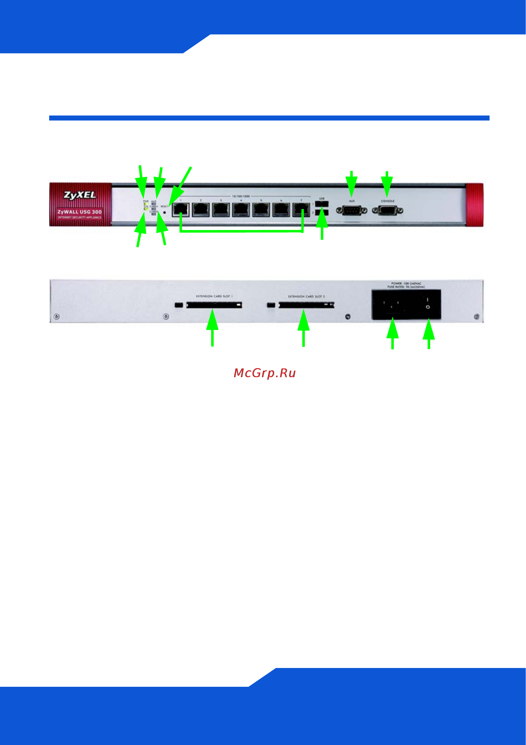 Zyxel ZyWALL USG 300 [2/128] Aux console