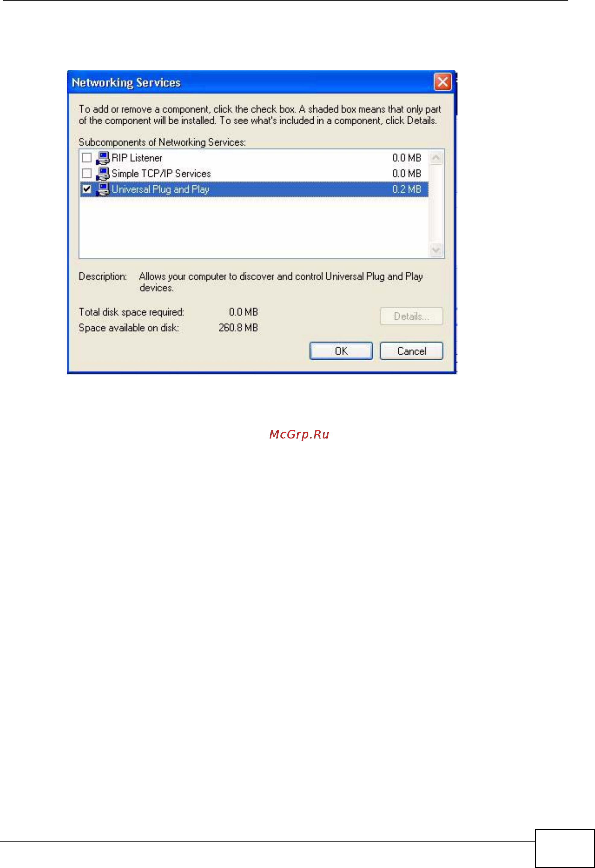 Zyxel P-792H v2 [241/472] Using upnp in windows xp example