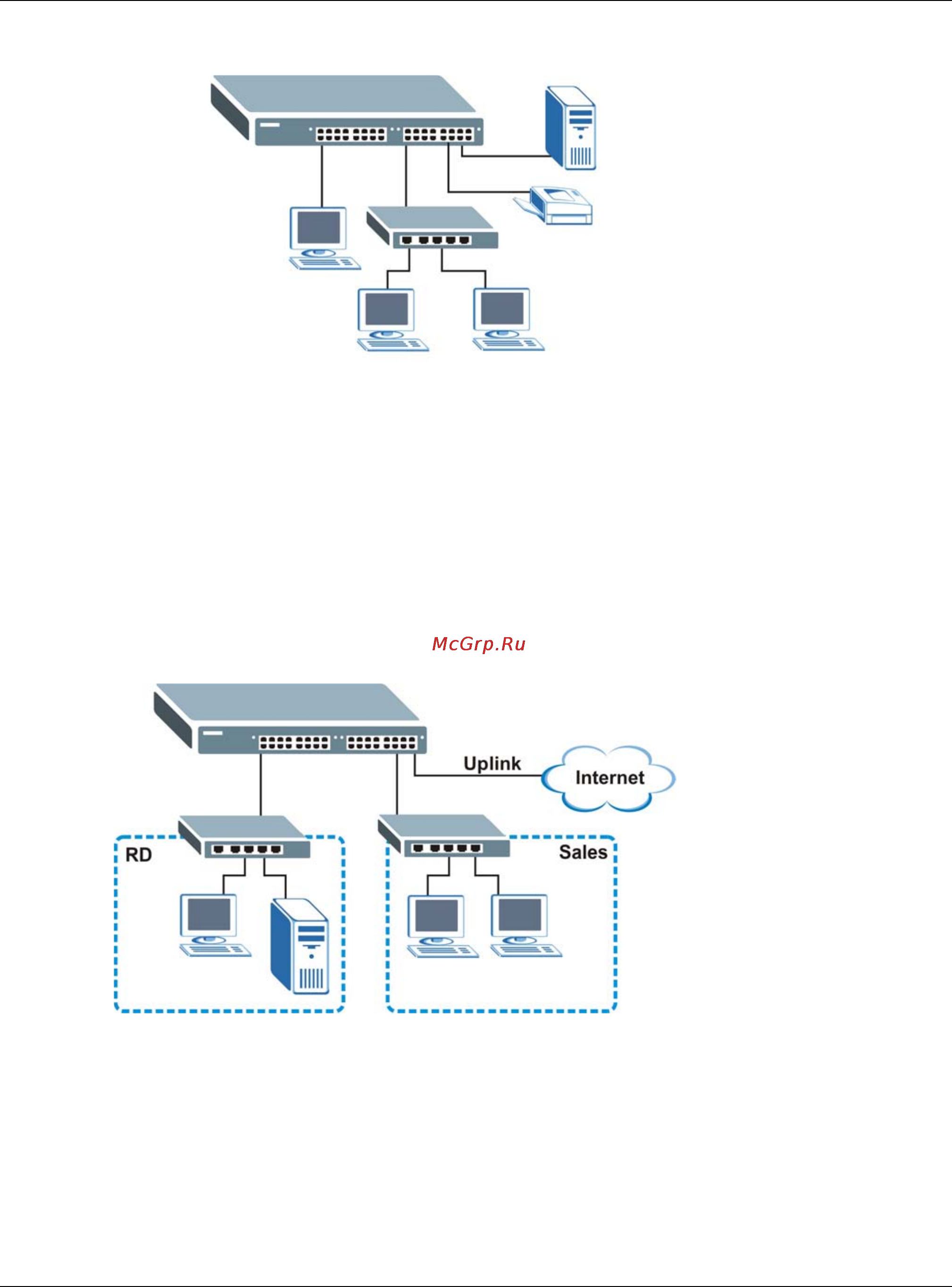 Zyxel MES3500-10 [19/370] Bridging example