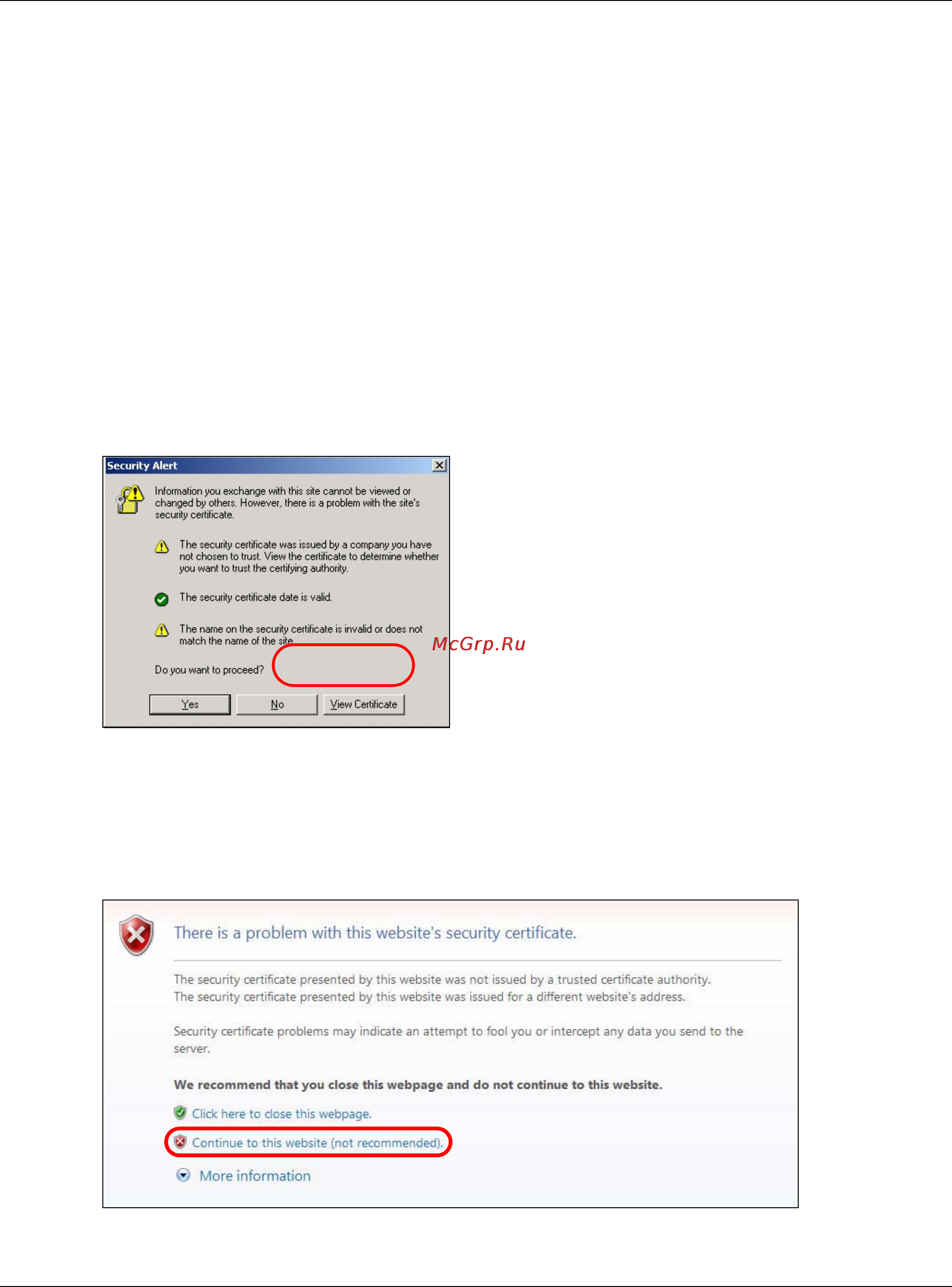 Zyxel MGS3520-28F [295/338] Internet explorer warning messages