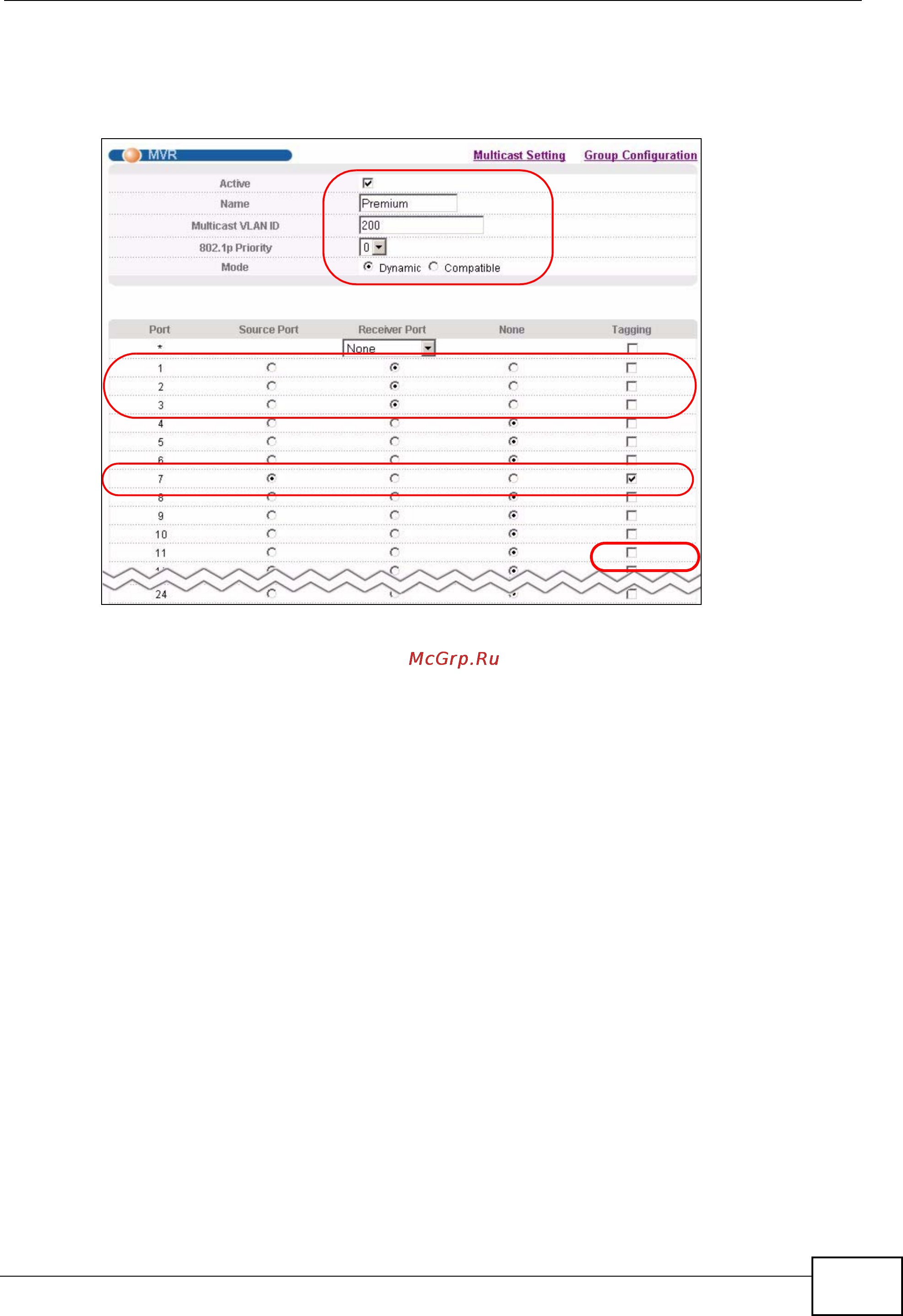 Zyxel XGS-4728F [241/491] Figure 107 mvr configuration example