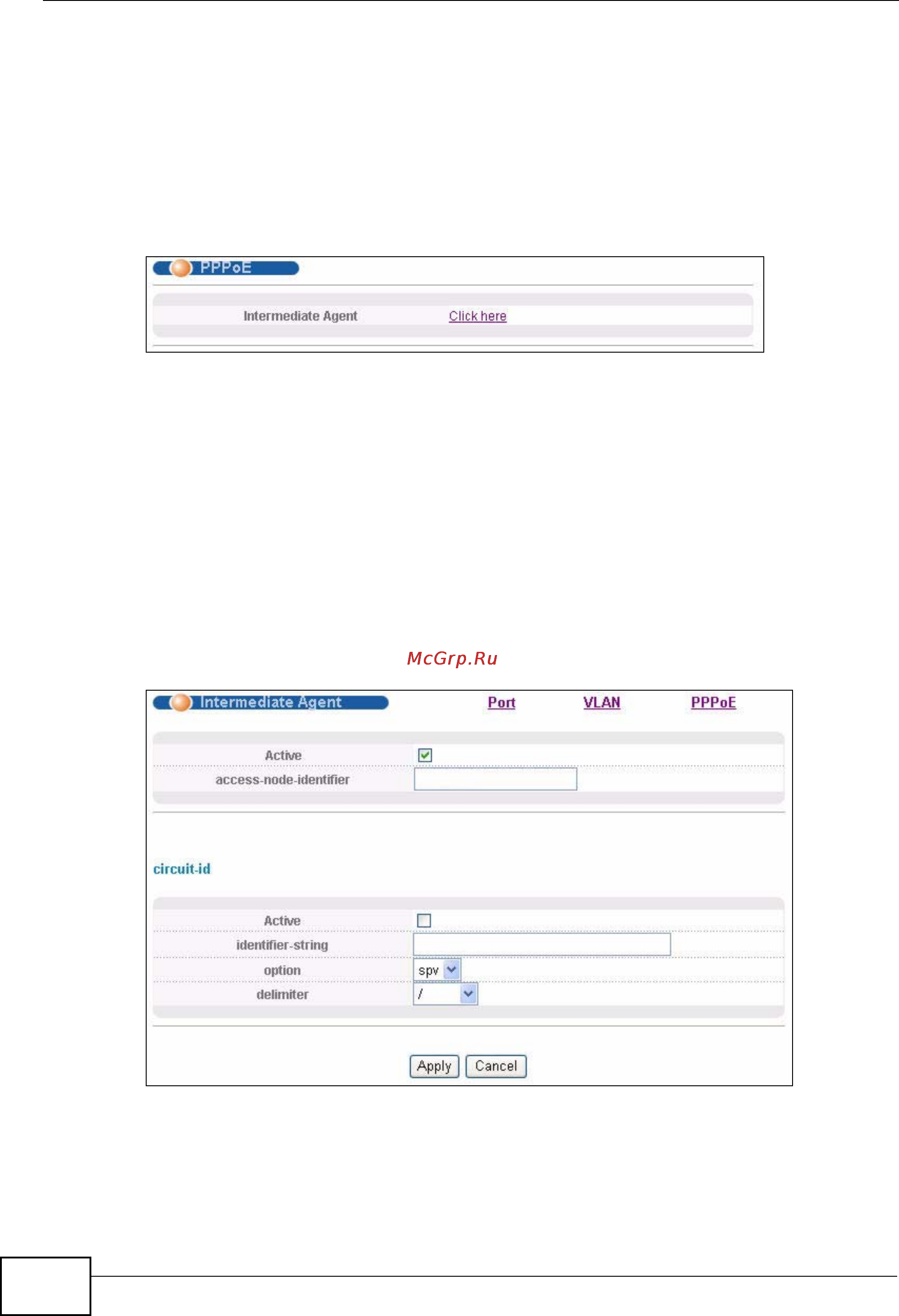 Zyxel XGS-4728F [302/491] The pppoe screen