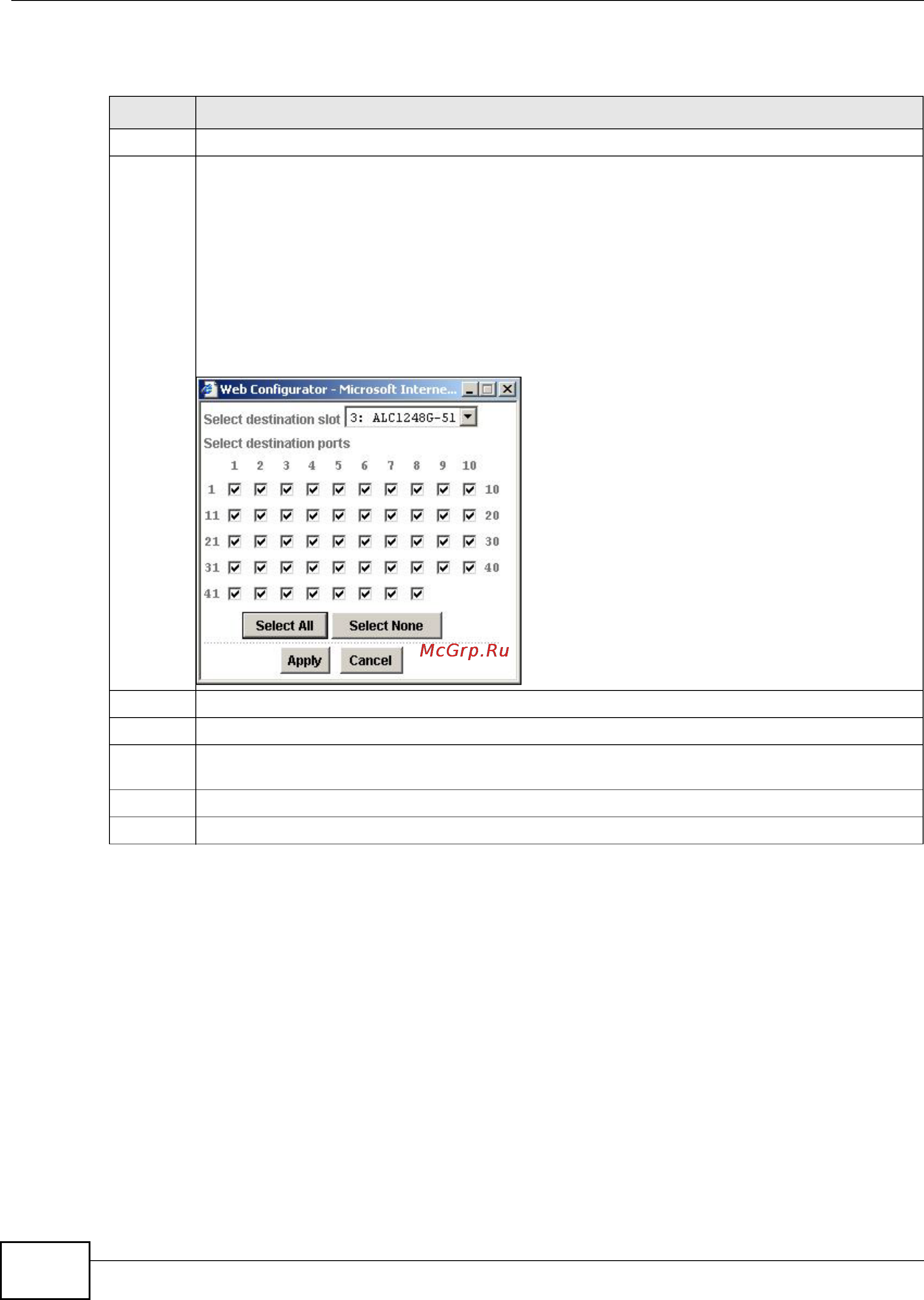 Zyxel IES-6000 [104/1156] Packet filter screen